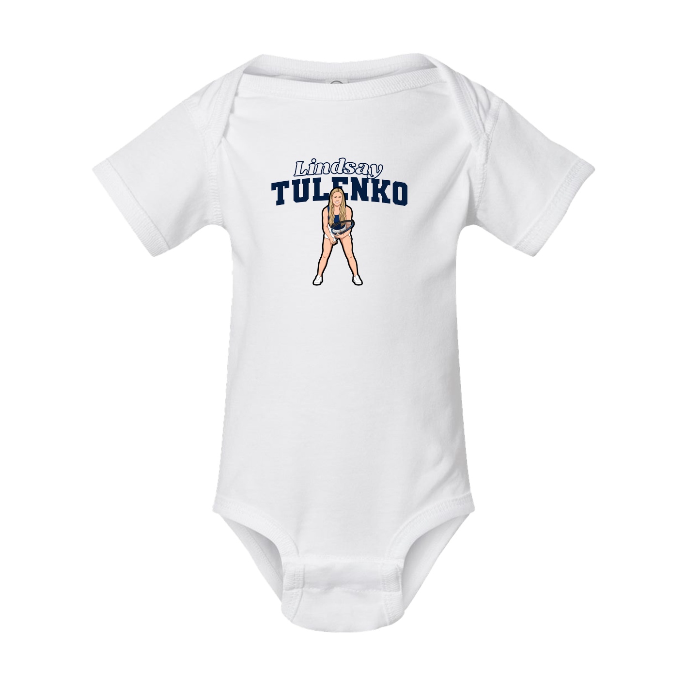 Baby Onesie — Name Arch in White