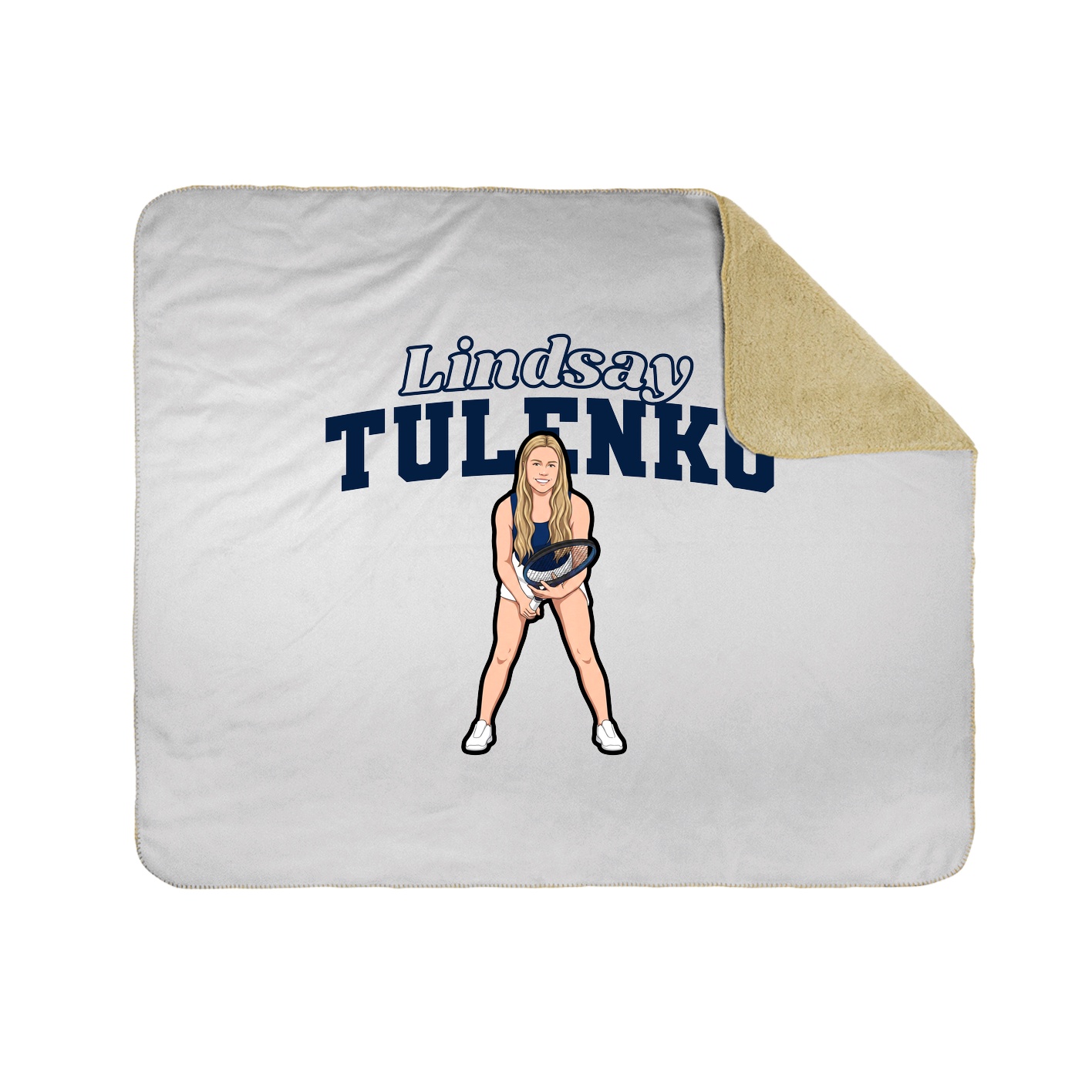 Throw Blanket — Name Arch in White