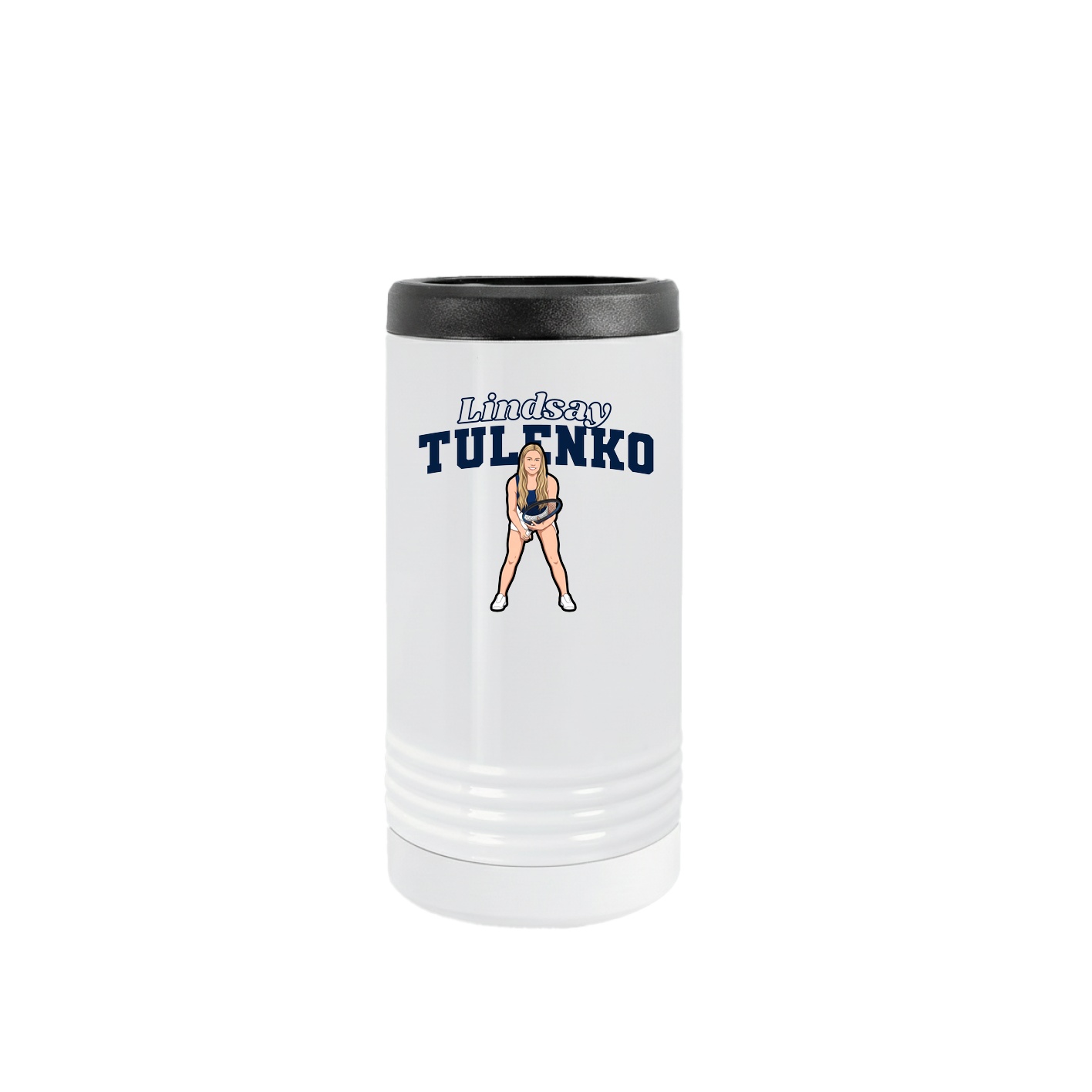 Slim Beverage Holder — Name Arch in White