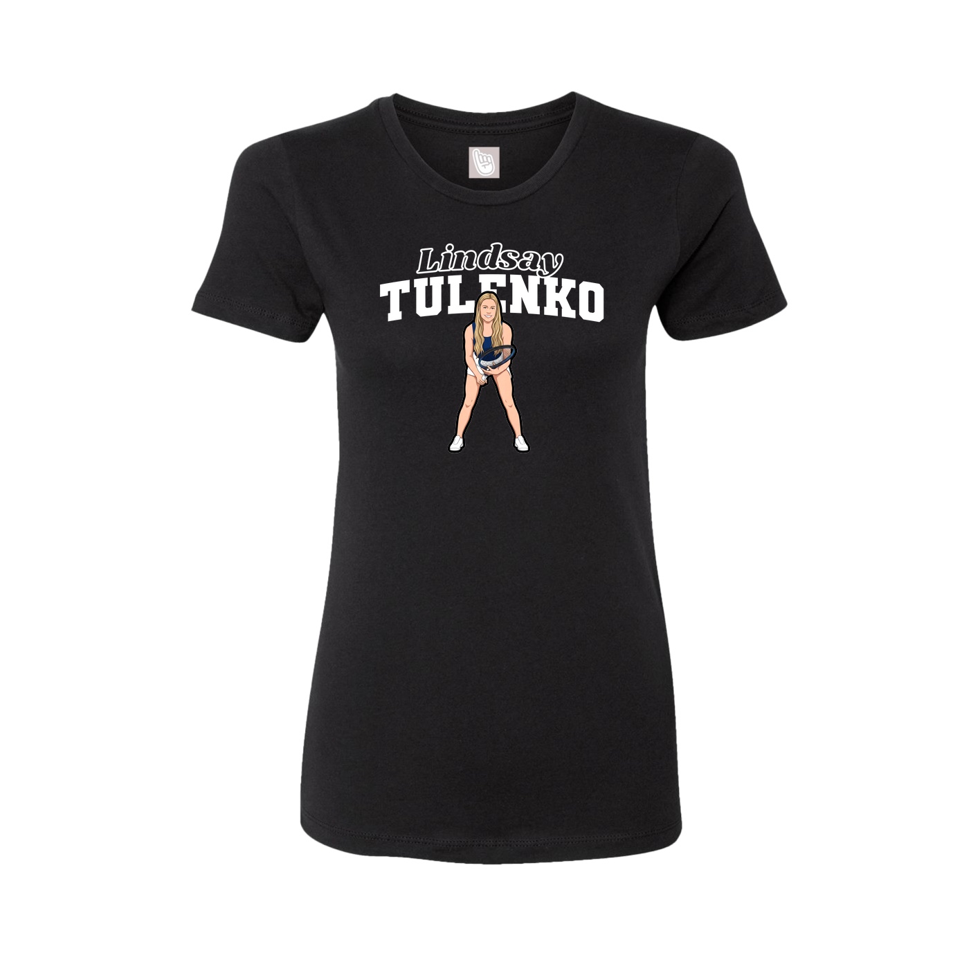 Fitted Women's Tee — Name Arch in Black