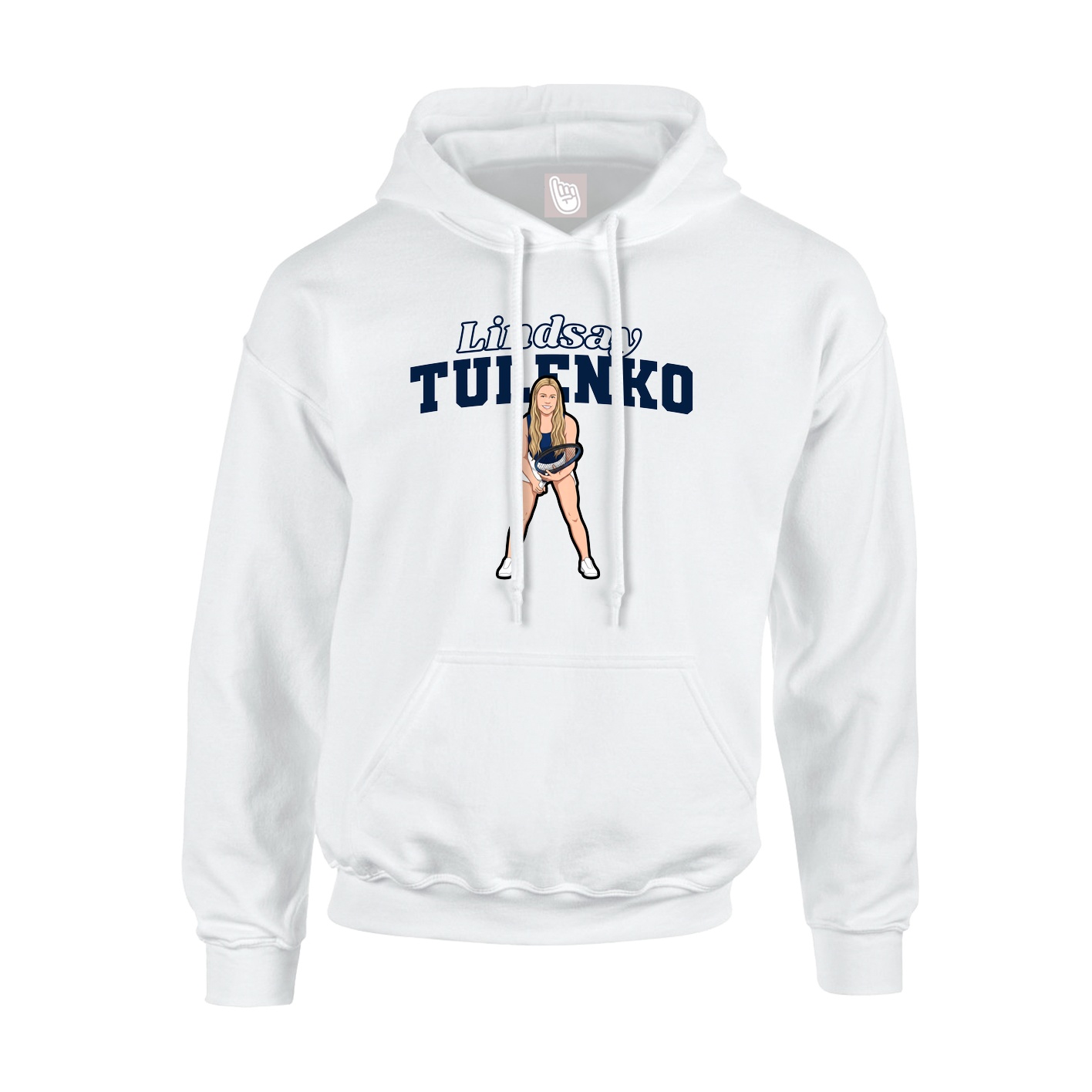 Hoodie — Name Arch in White