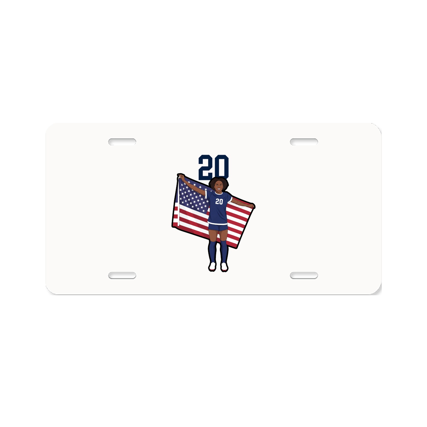 License Plate — Number Top in Classic