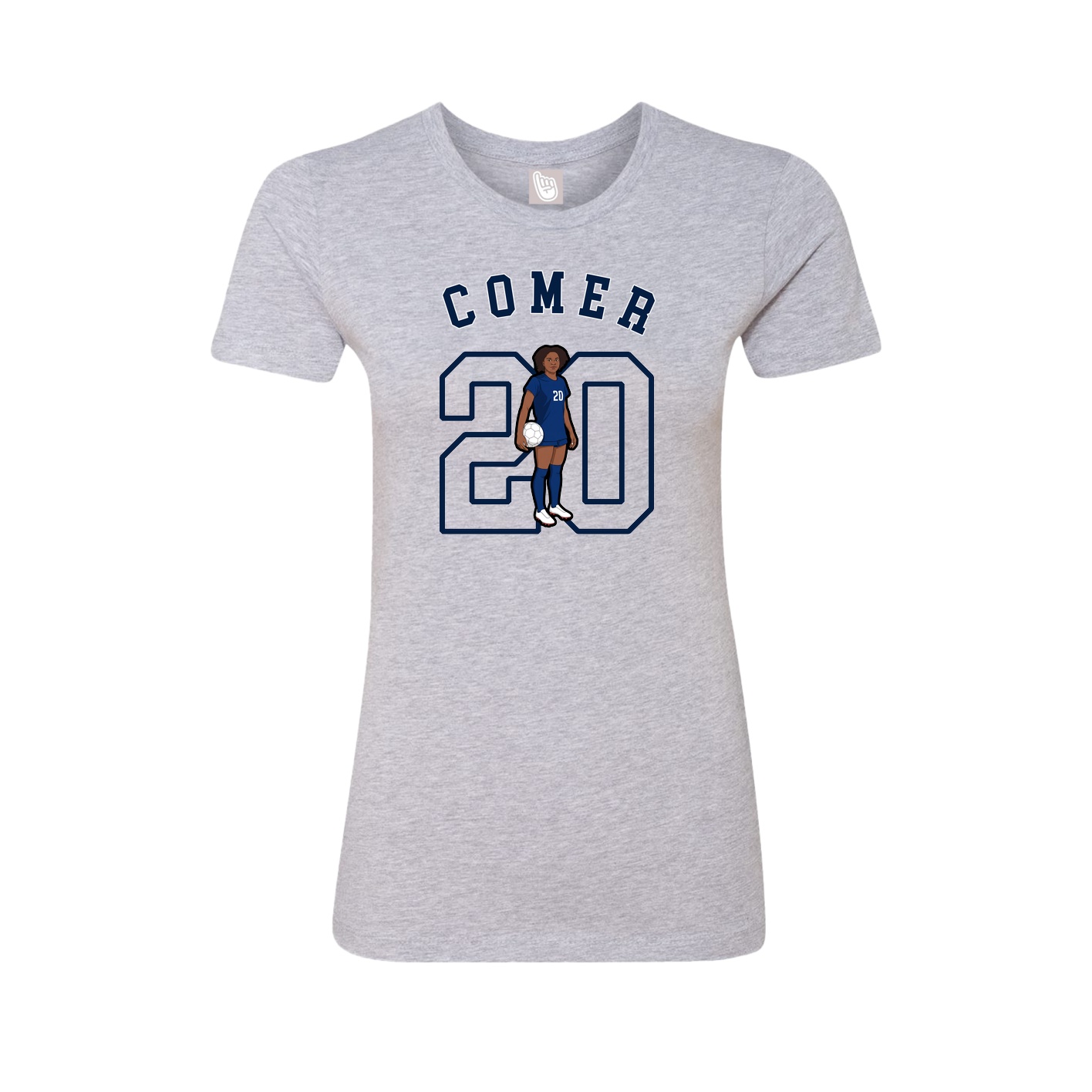 Fitted Women's Tee — Shirsey Arch in Grey
