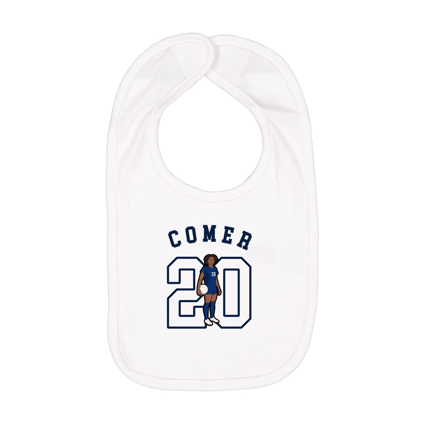 Infant Bib — Shirsey Arch in White