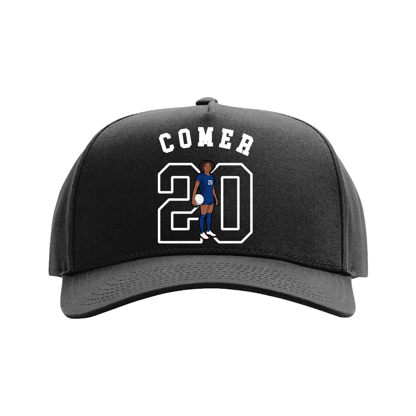 Full Fabric Five-Panel Champ Cap — Shirsey Arch in Black