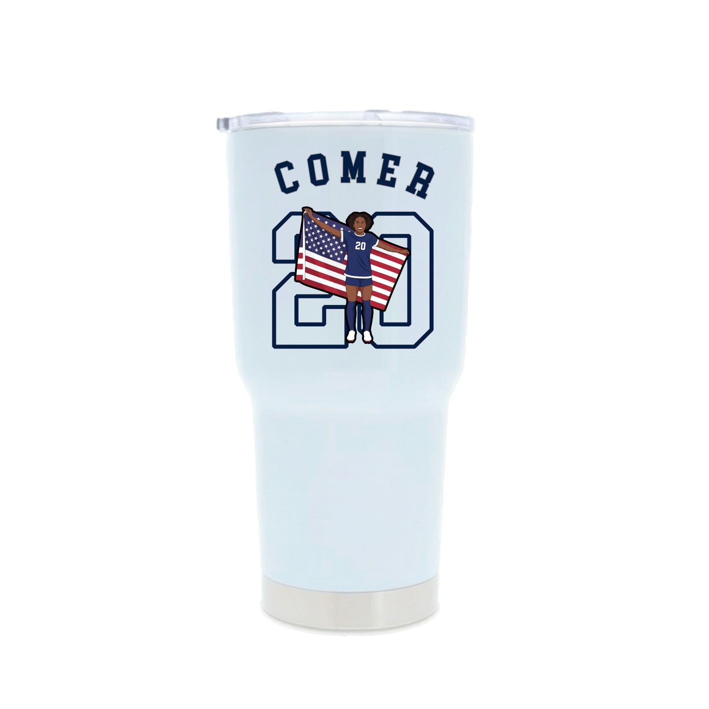 30oz Stainless Steel Tumbler — Shirsey Arch in White