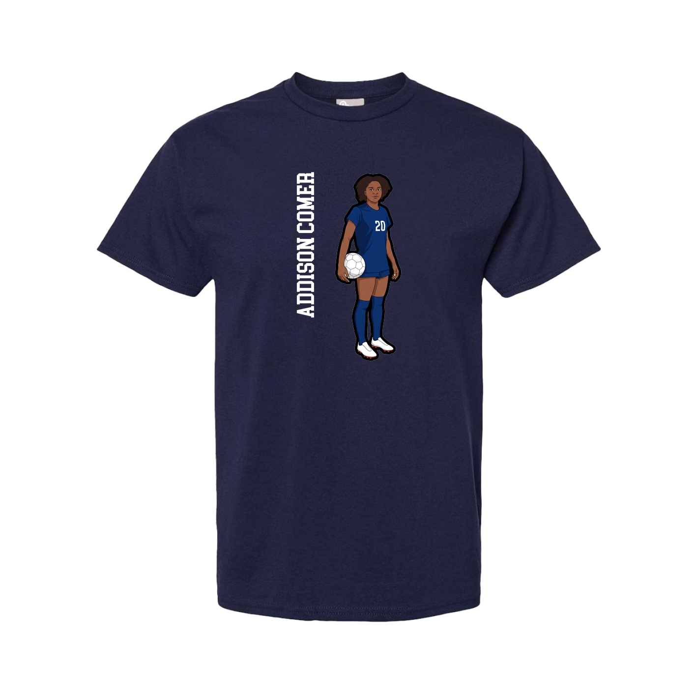 Tee — Name Vertical in Navy