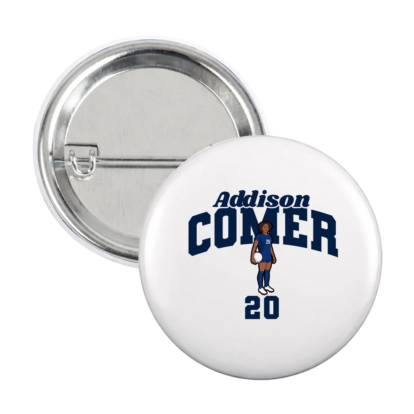 Game Day Button — Signature Arch in White