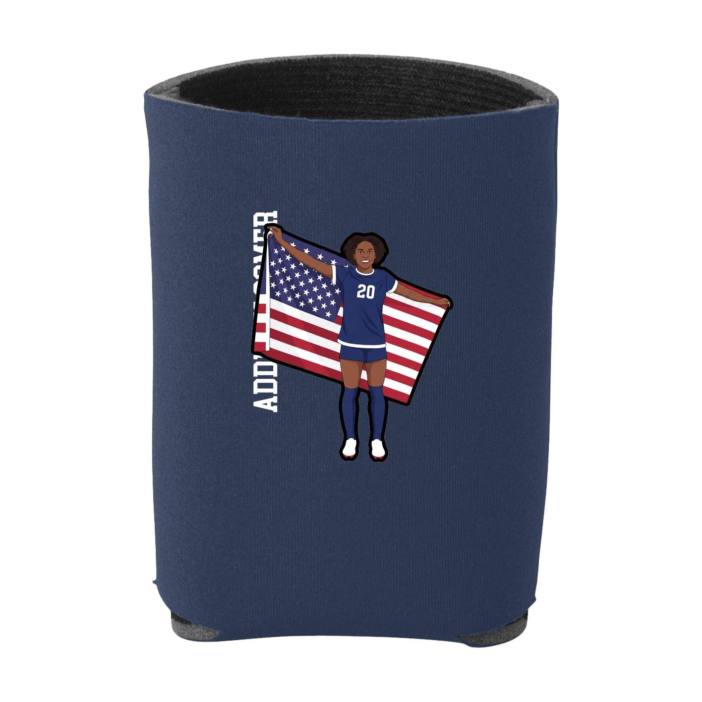 Can Holder — Name Vertical in Navy