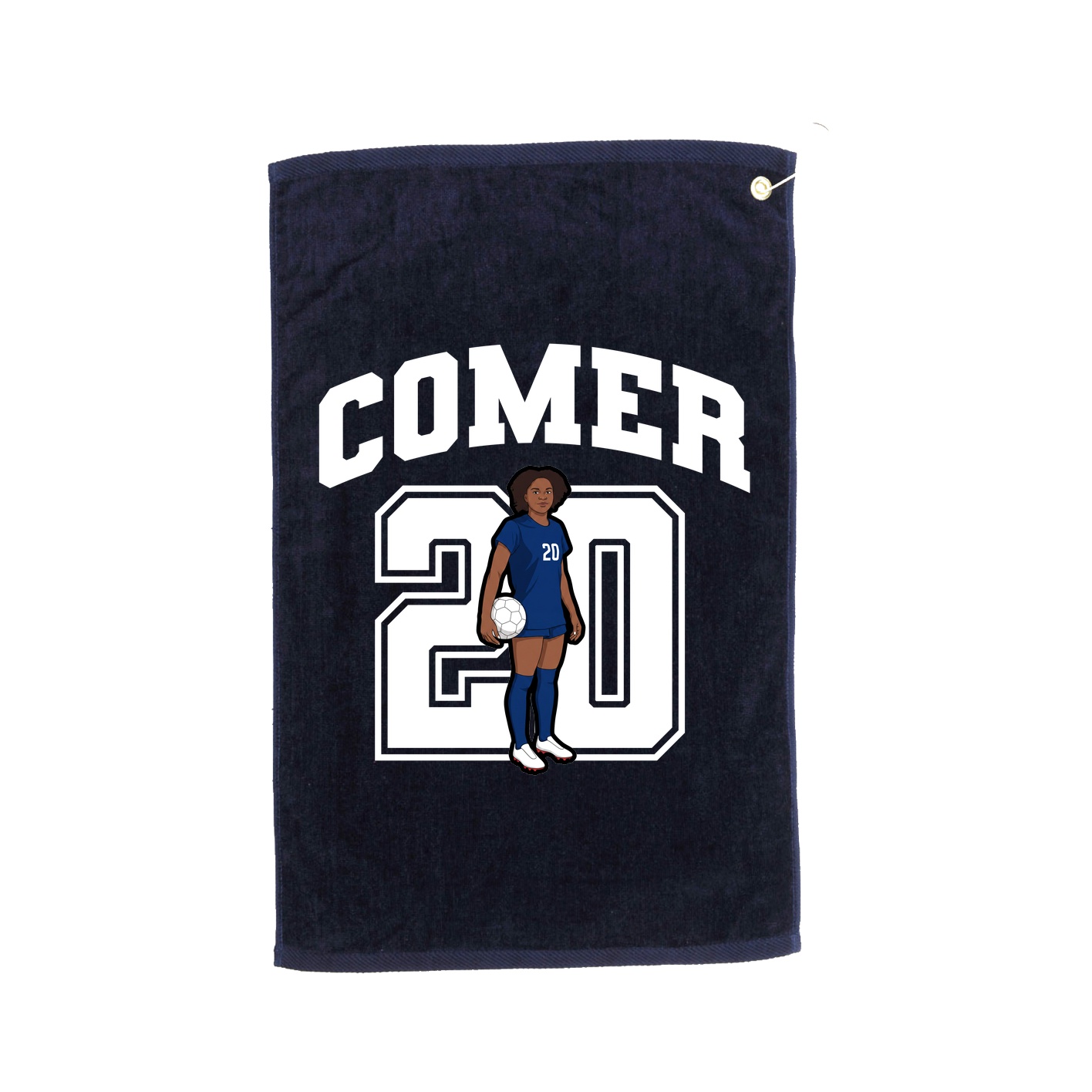Golf Towel — Number in Navy