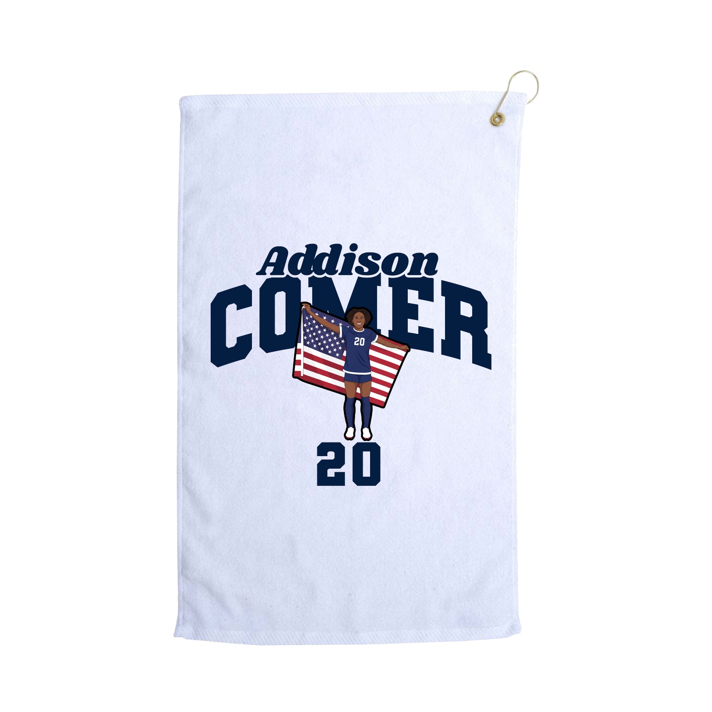 Golf Towel — Signature Arch in White