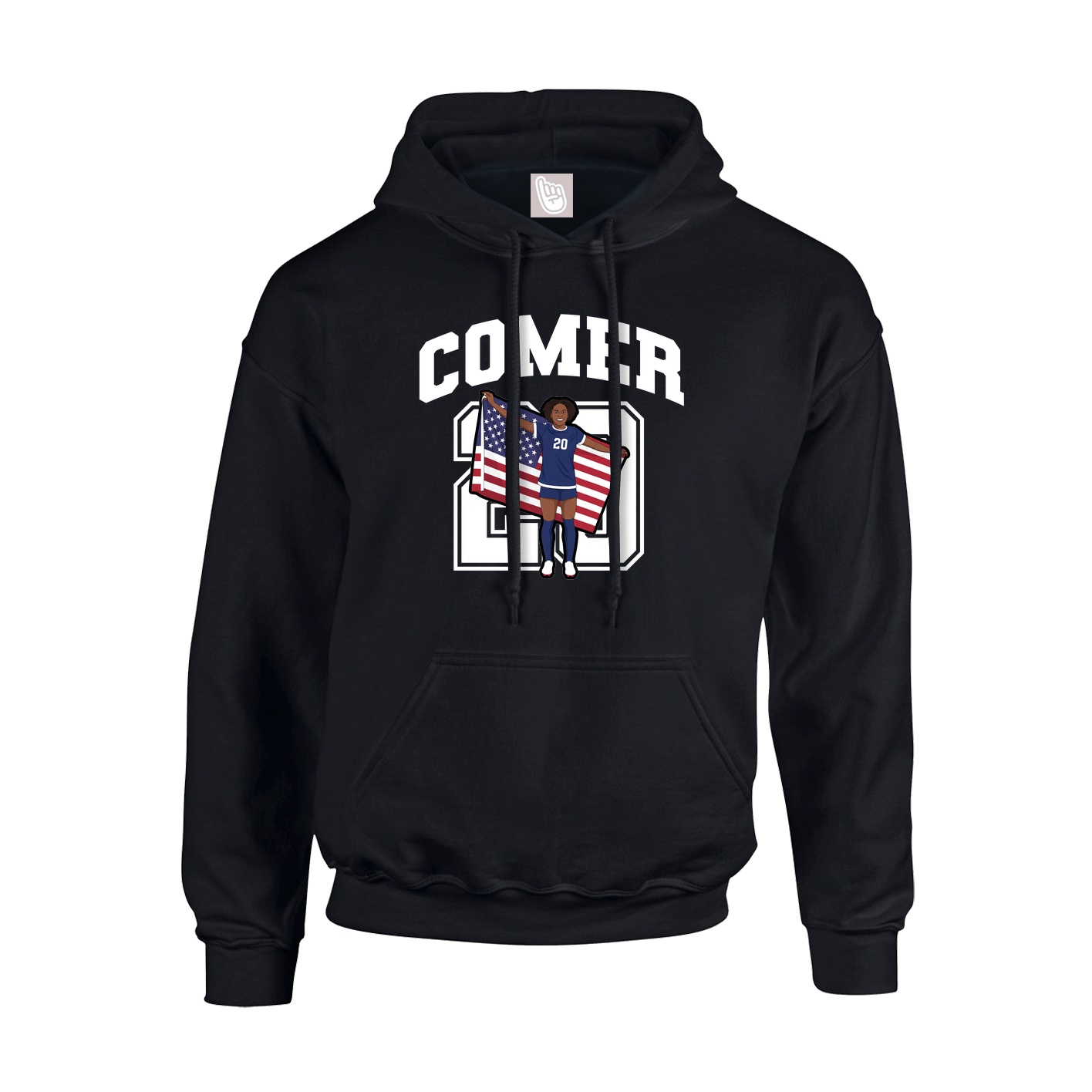 Hoodie — Number in Black