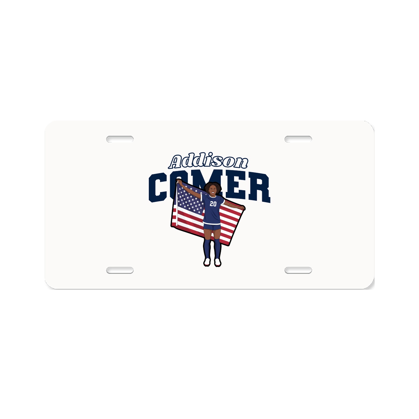 License Plate — Name Arch in Classic