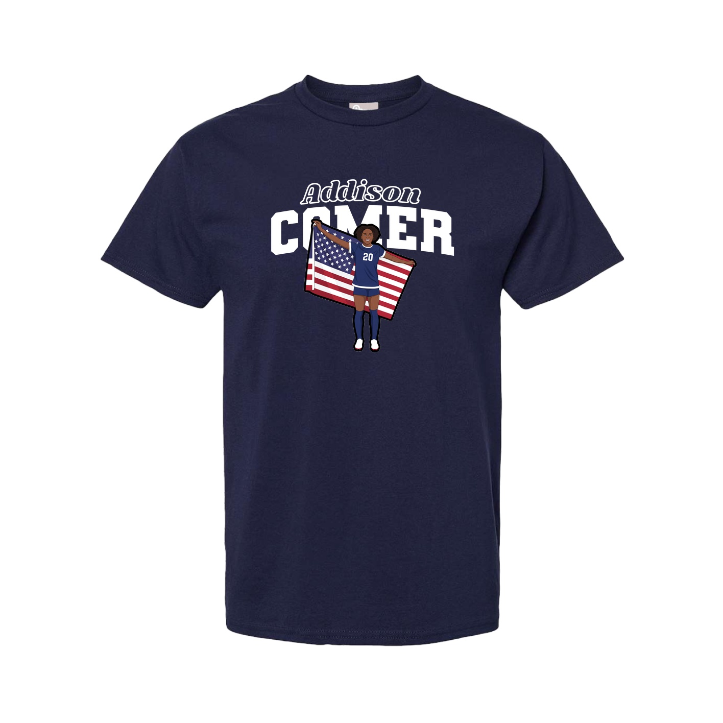 Youth Tee — Name Arch in Navy