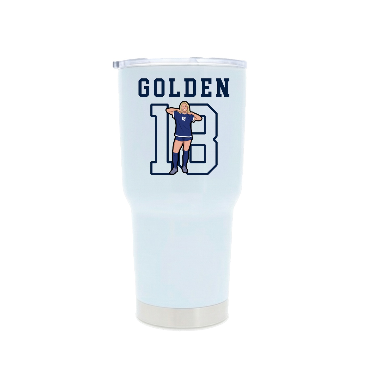30oz Stainless Steel Tumbler — Shirsey in White