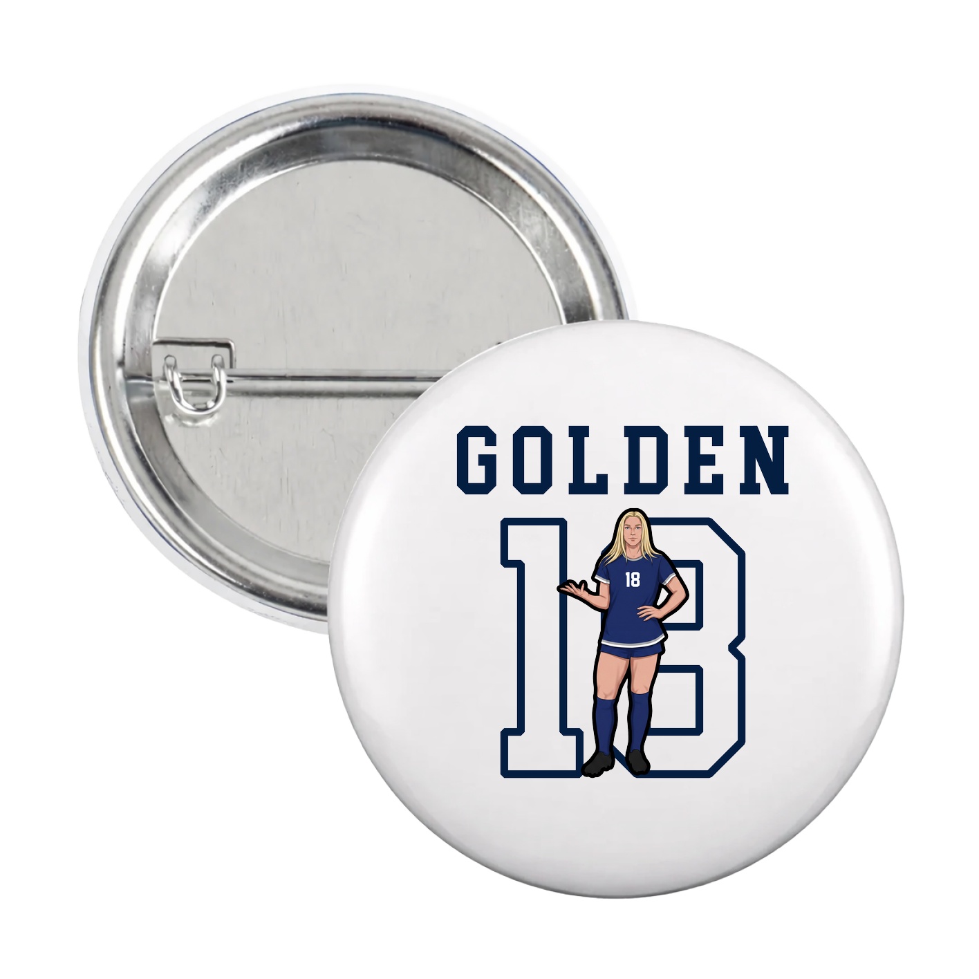 Game Day Button — Shirsey in White