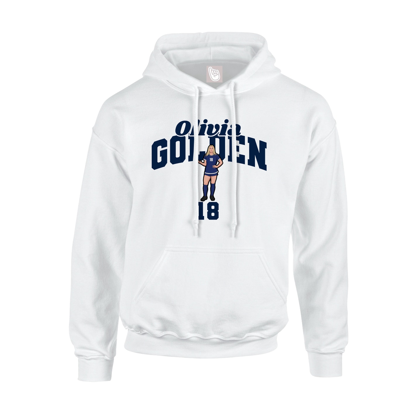 Hoodie — Signature Arch in White