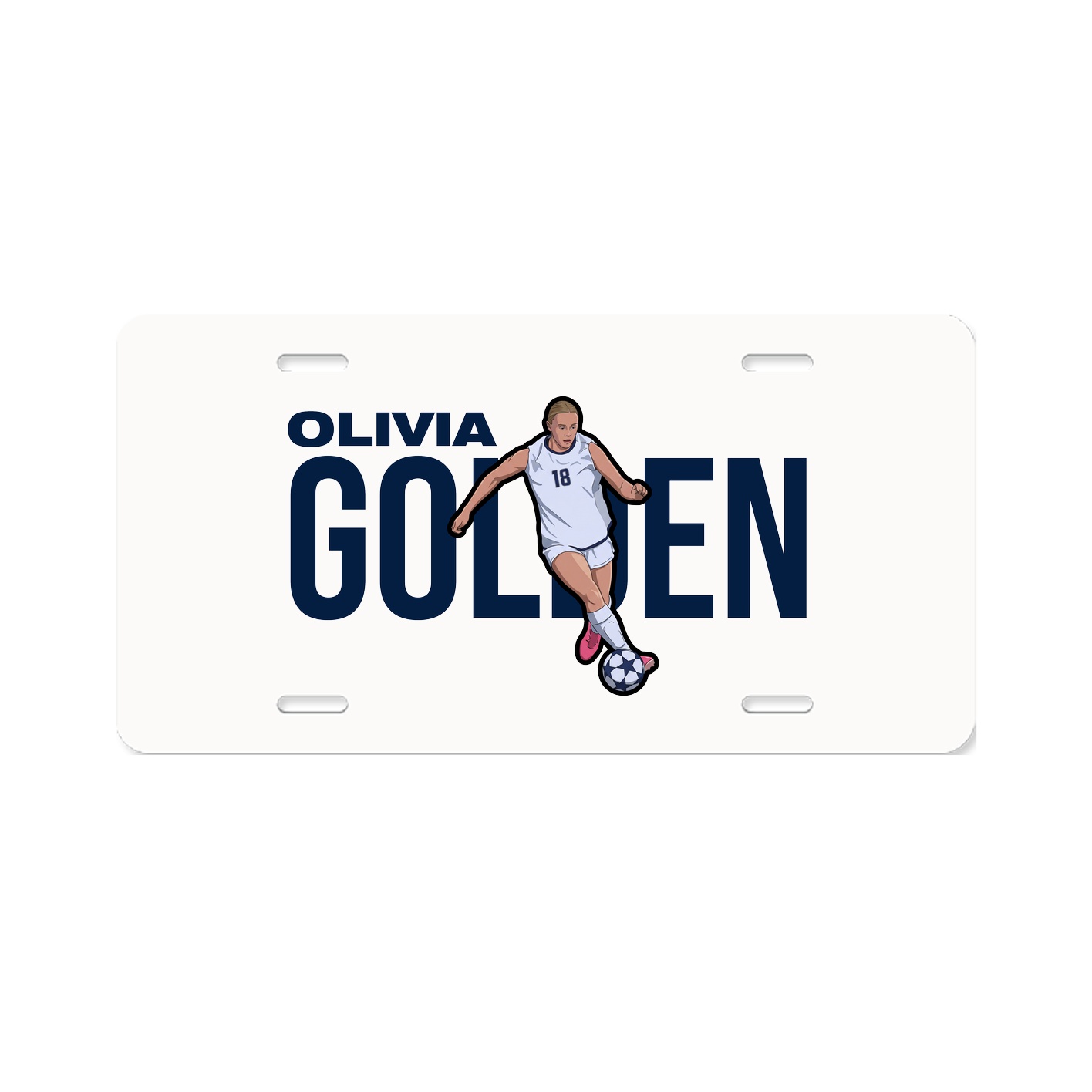 License Plate — Player Name in Classic