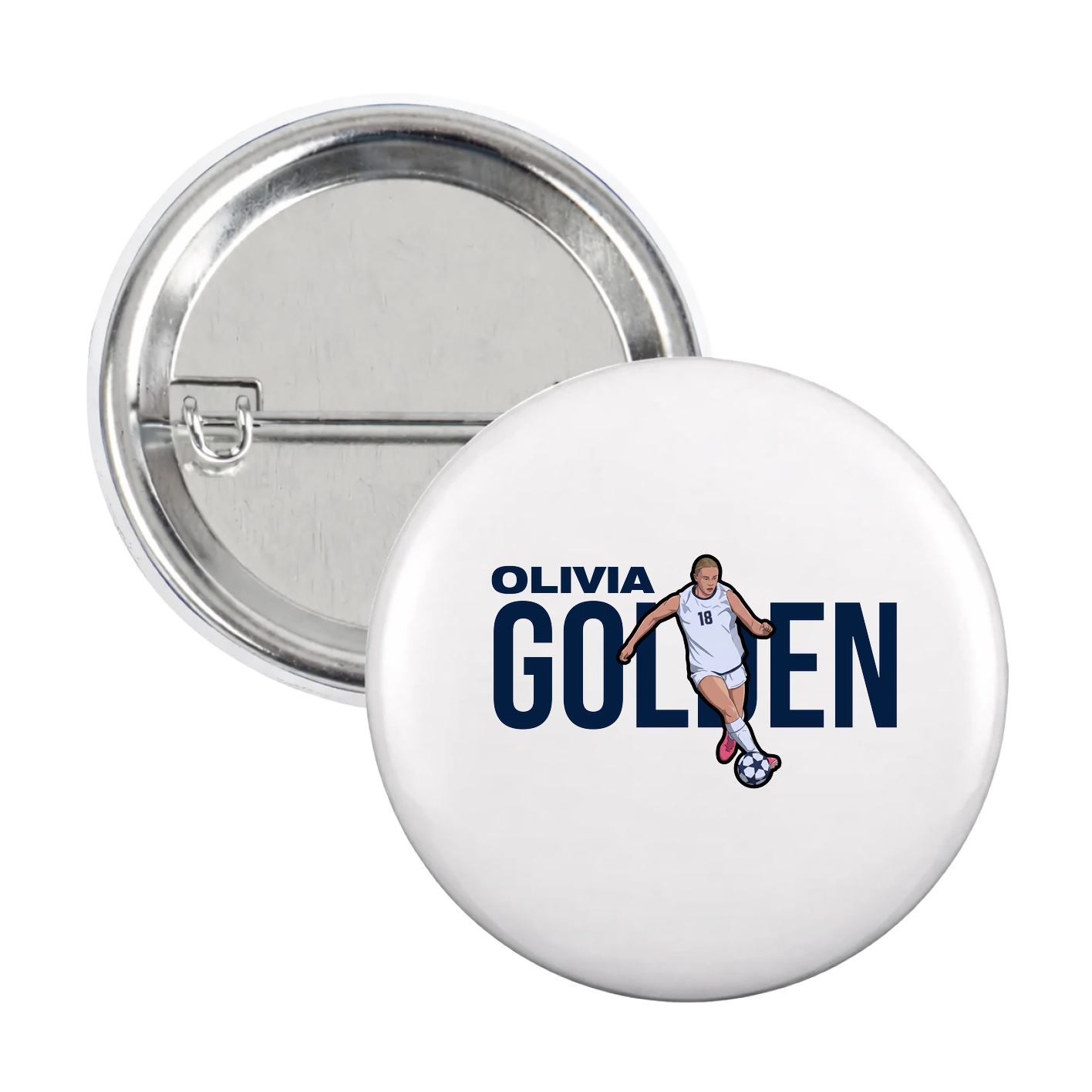 Game Day Button — Player Name in White