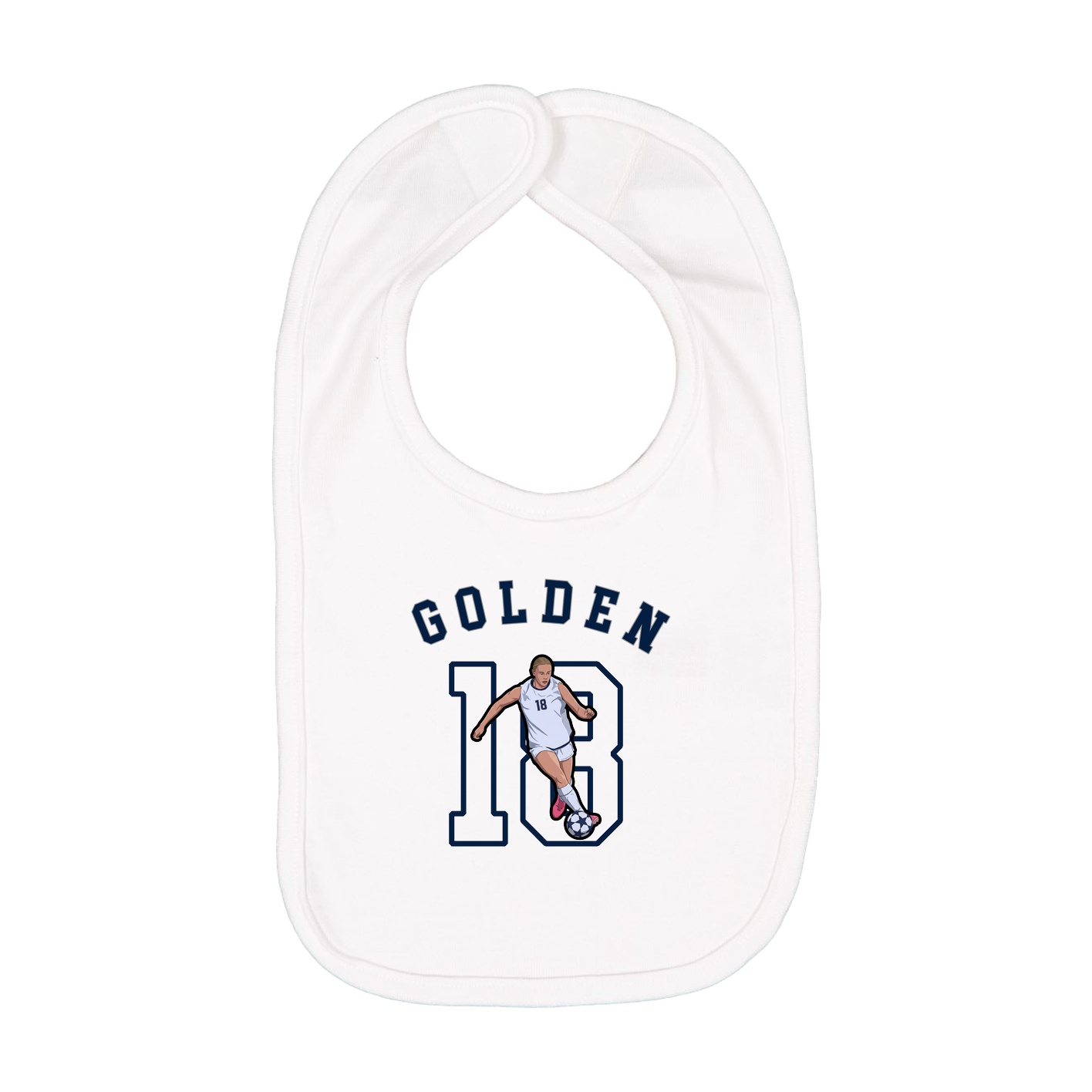 Infant Bib — Shirsey Arch in White