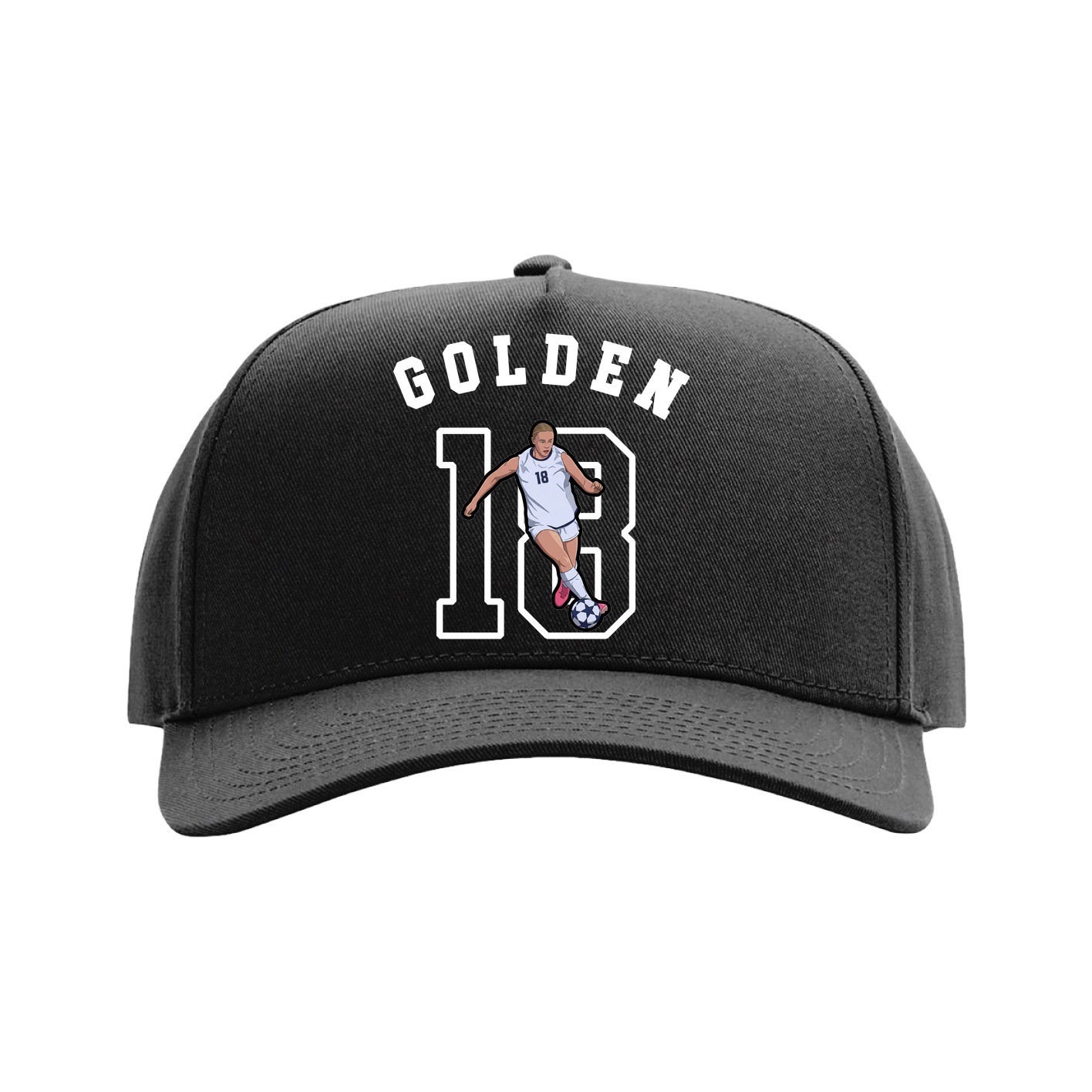 Full Fabric Five-Panel Champ Cap — Shirsey Arch in Black