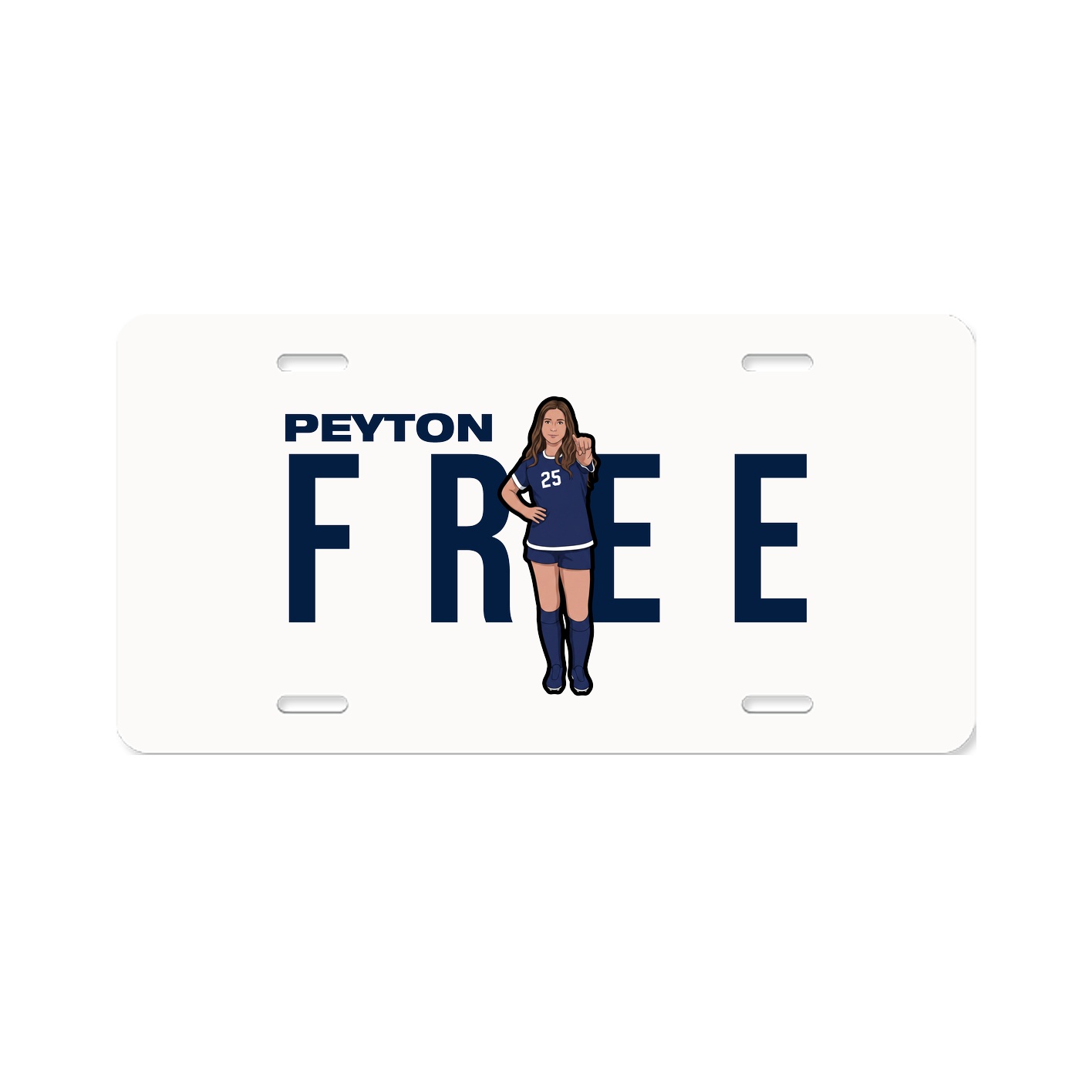 License Plate — Player Name in Classic