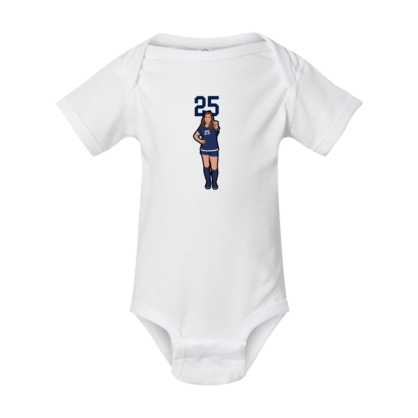 Baby Onesie — Number Top in White