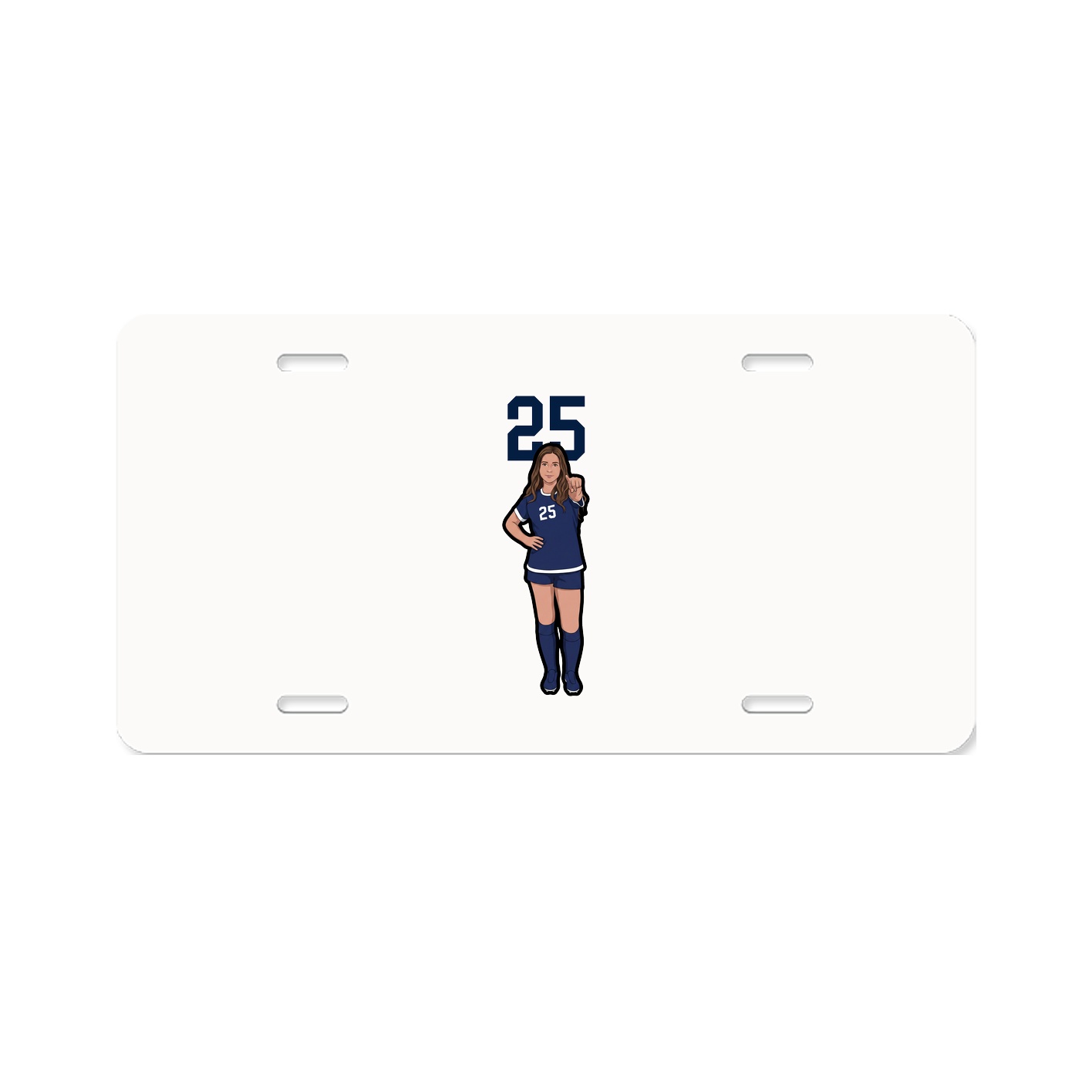 License Plate — Number Top in Classic