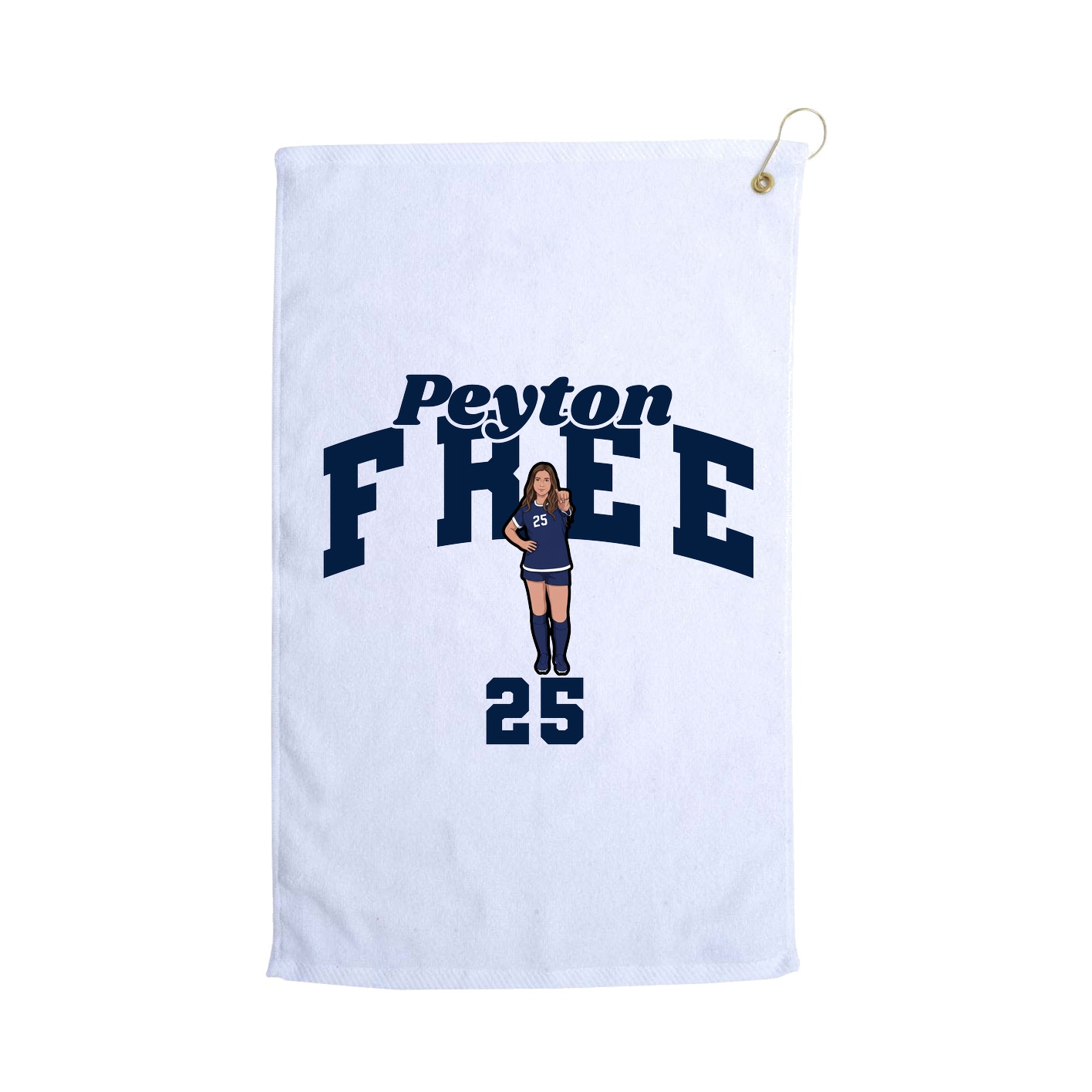 Golf Towel — Signature Arch in White