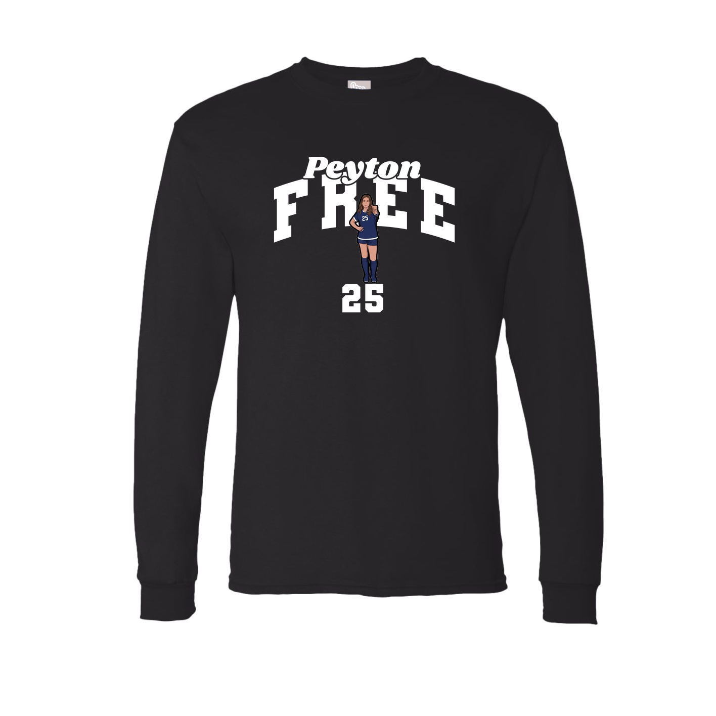 Long Sleeve Tee — Signature Arch in Black