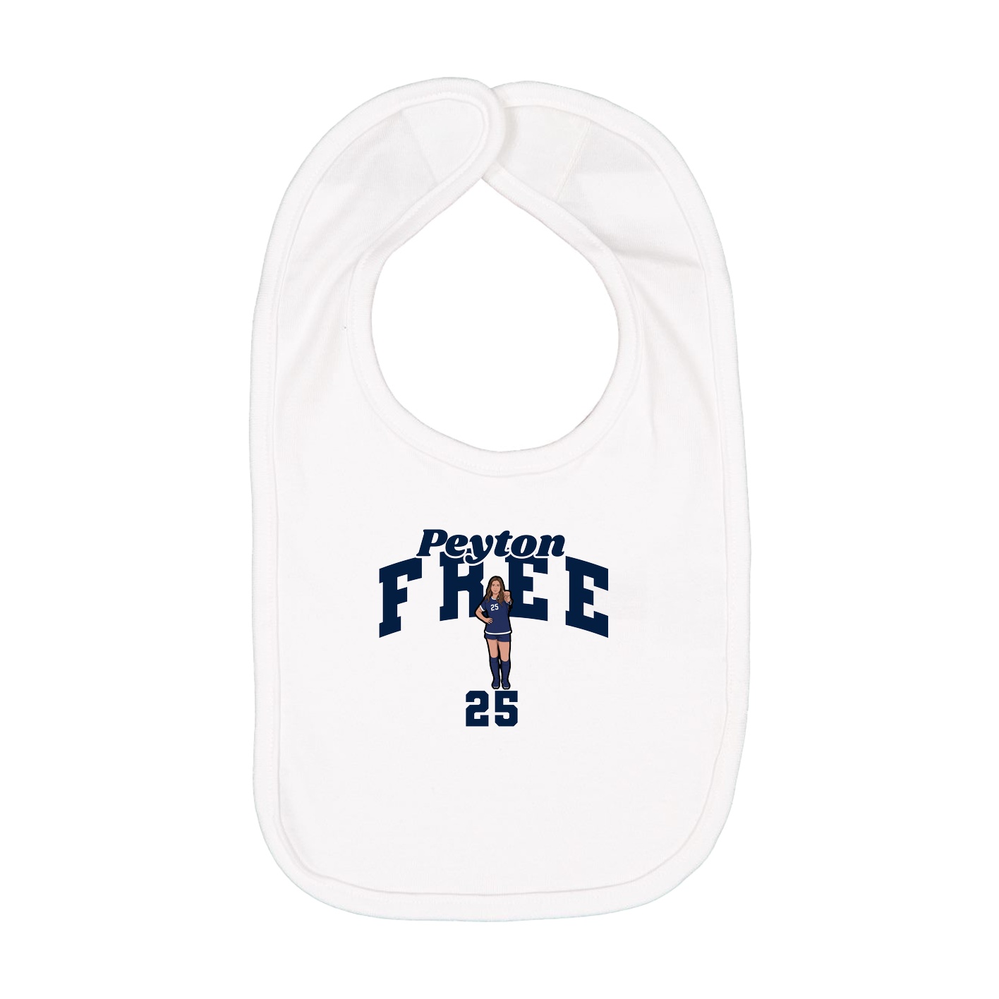 Infant Bib — Signature Arch in White