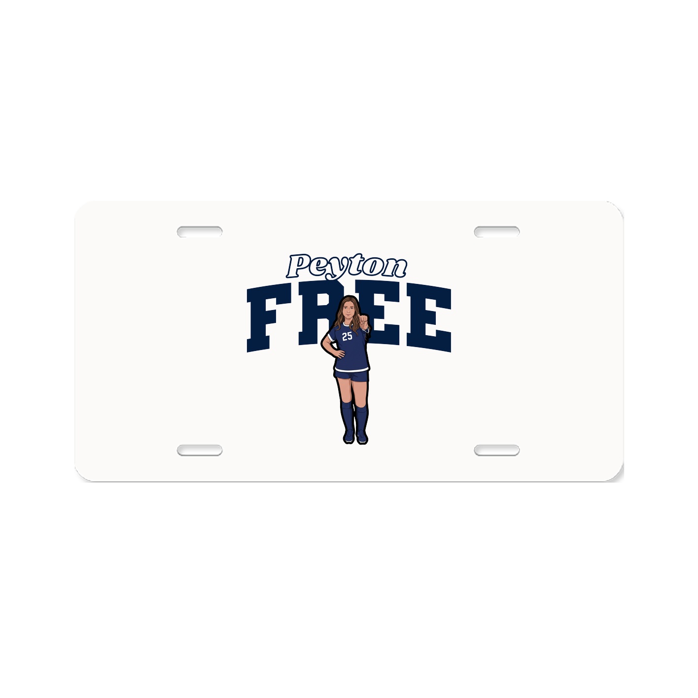 License Plate — Name Arch in Classic