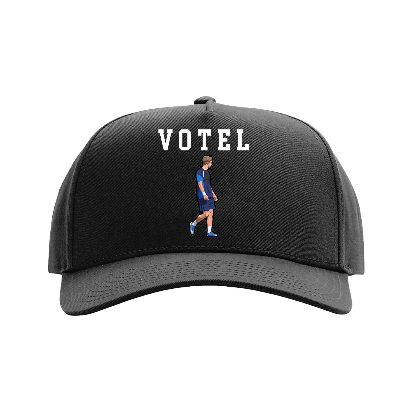 Full Fabric Five-Panel Champ Cap — Shirsey in Black