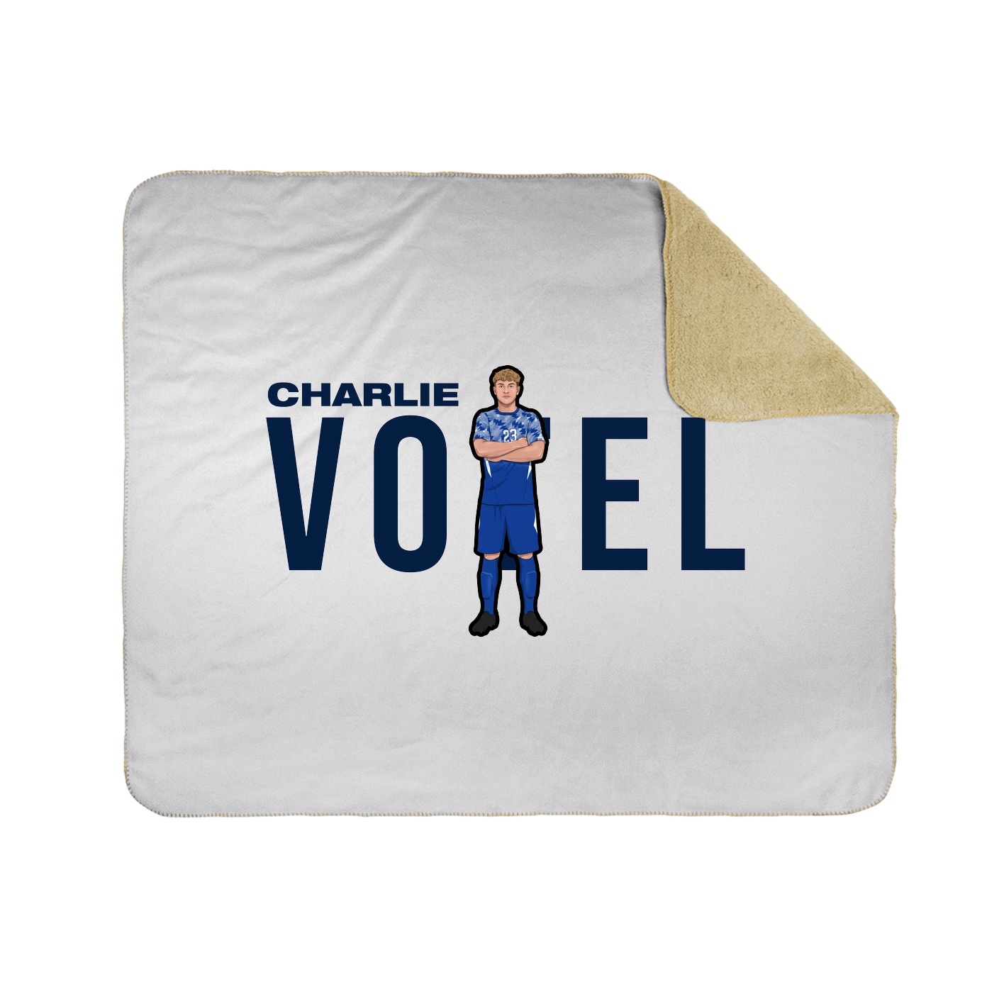 Throw Blanket — Player Name in White