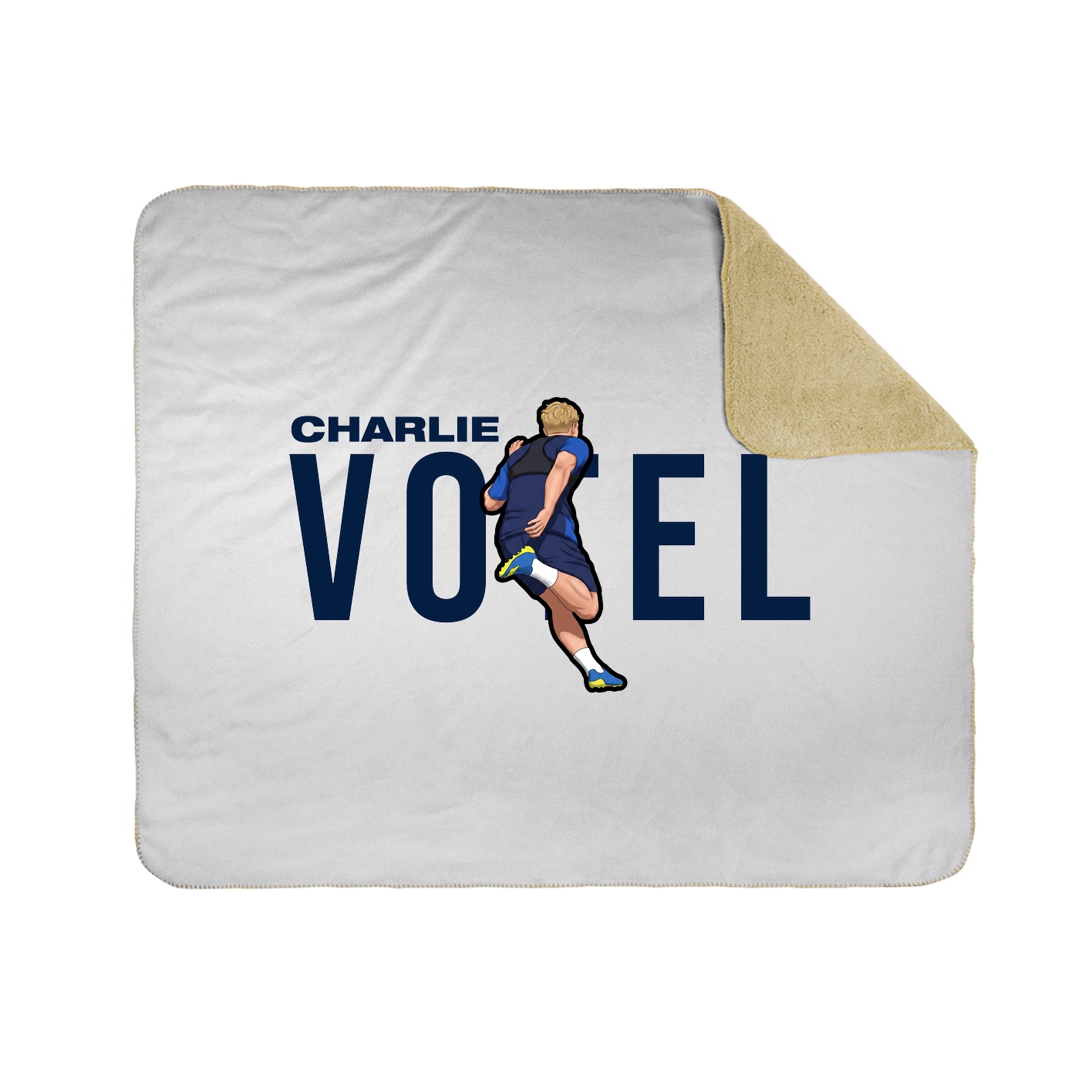 Throw Blanket — Player Name in White