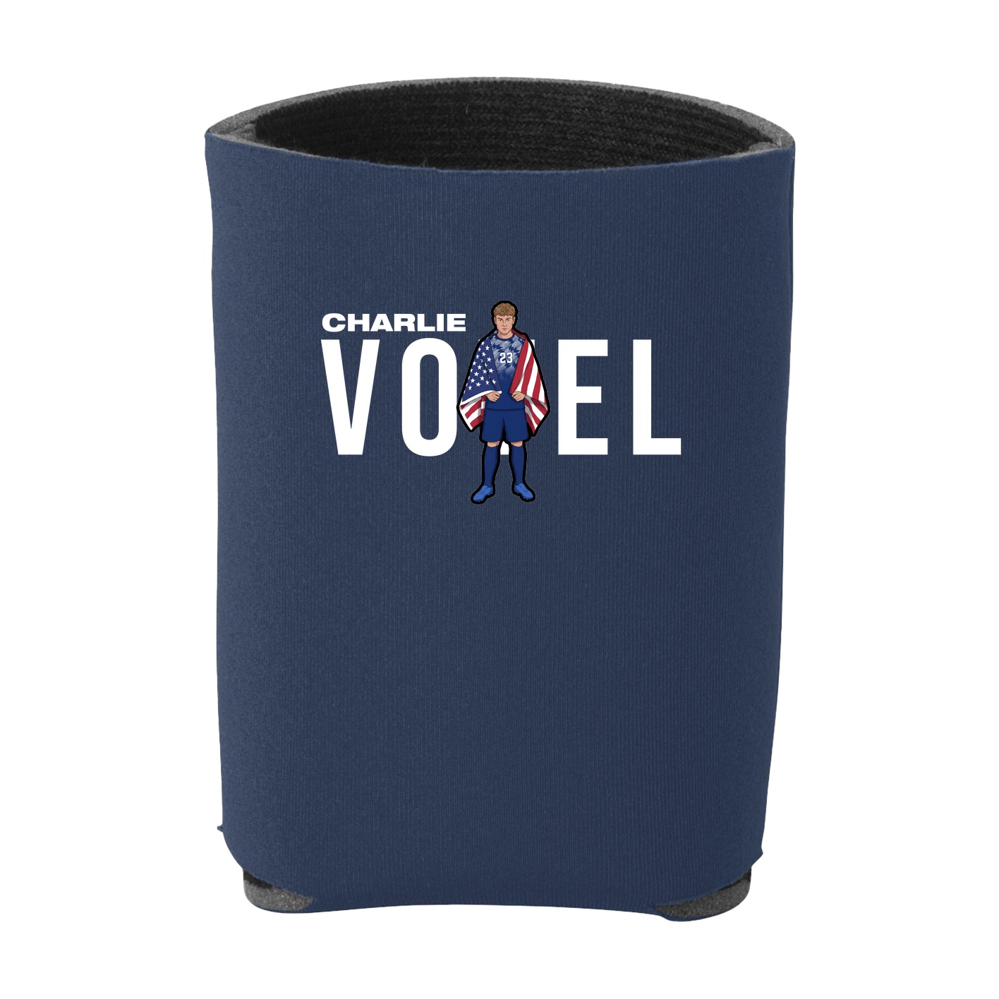 Can Holder — Player Name in Navy