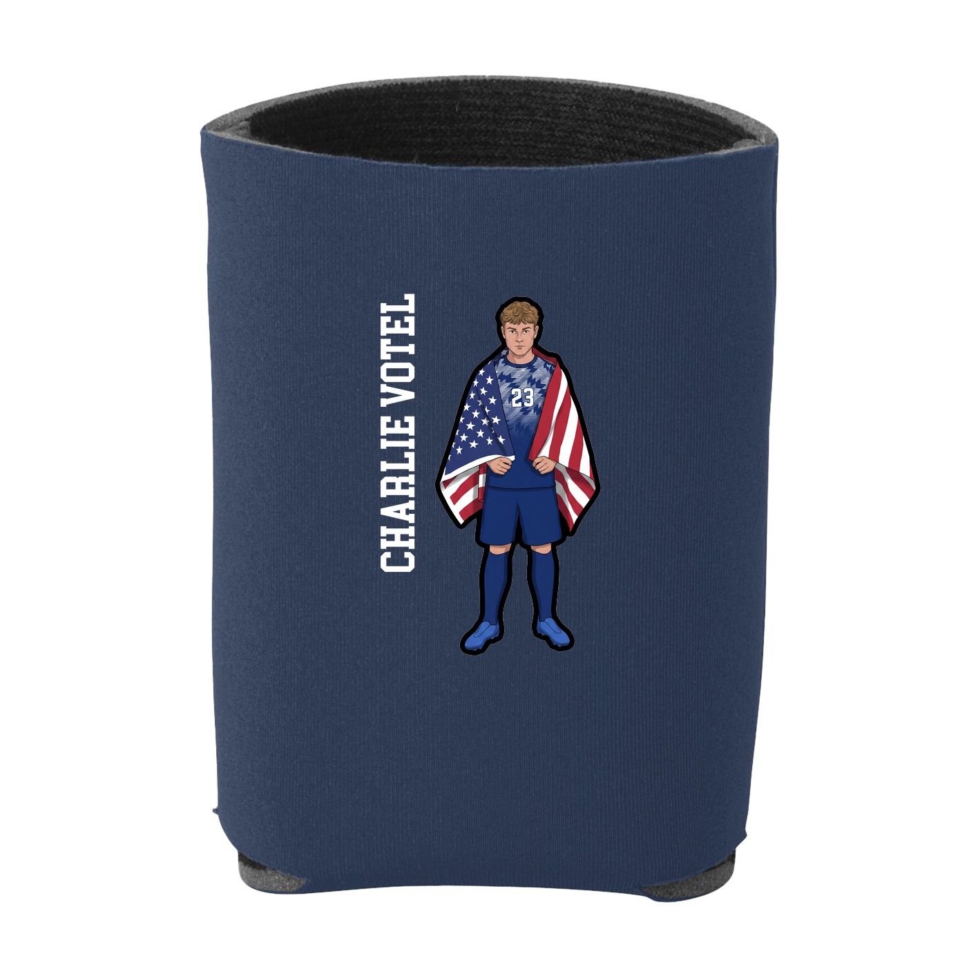 Can Holder — Name Vertical in Navy
