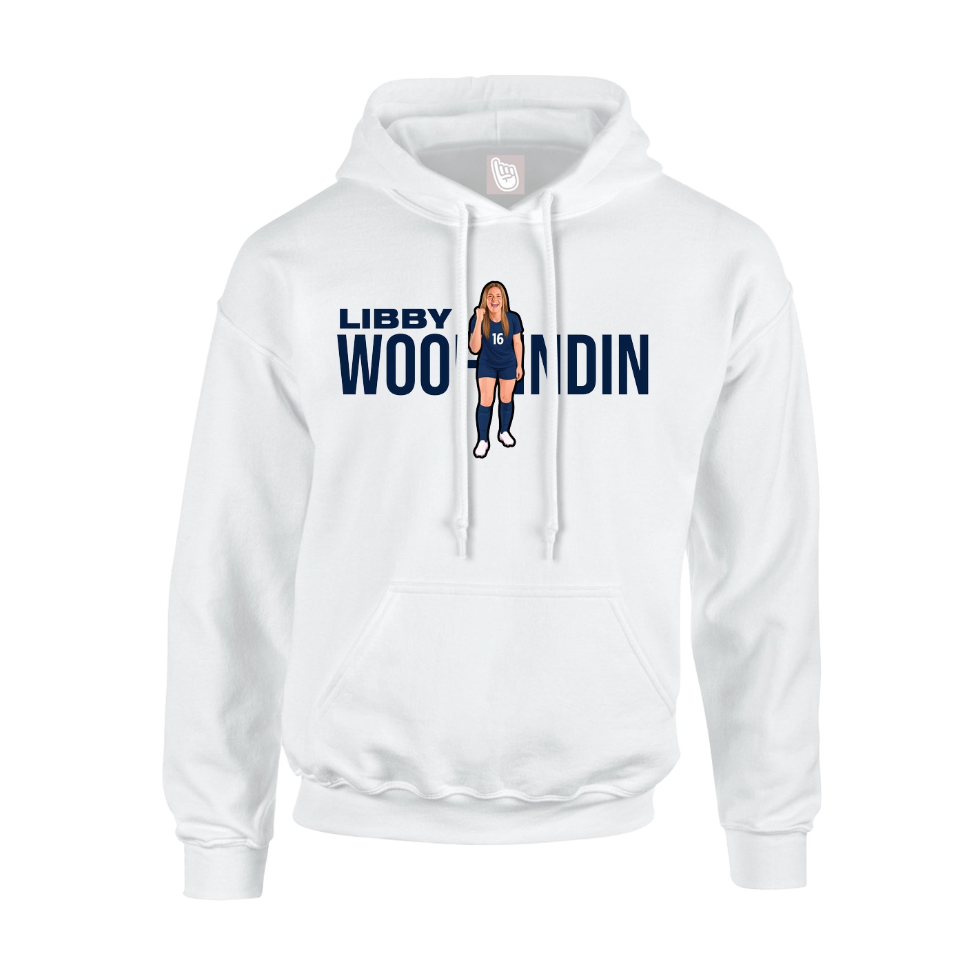 Hoodie — Player Name in White
