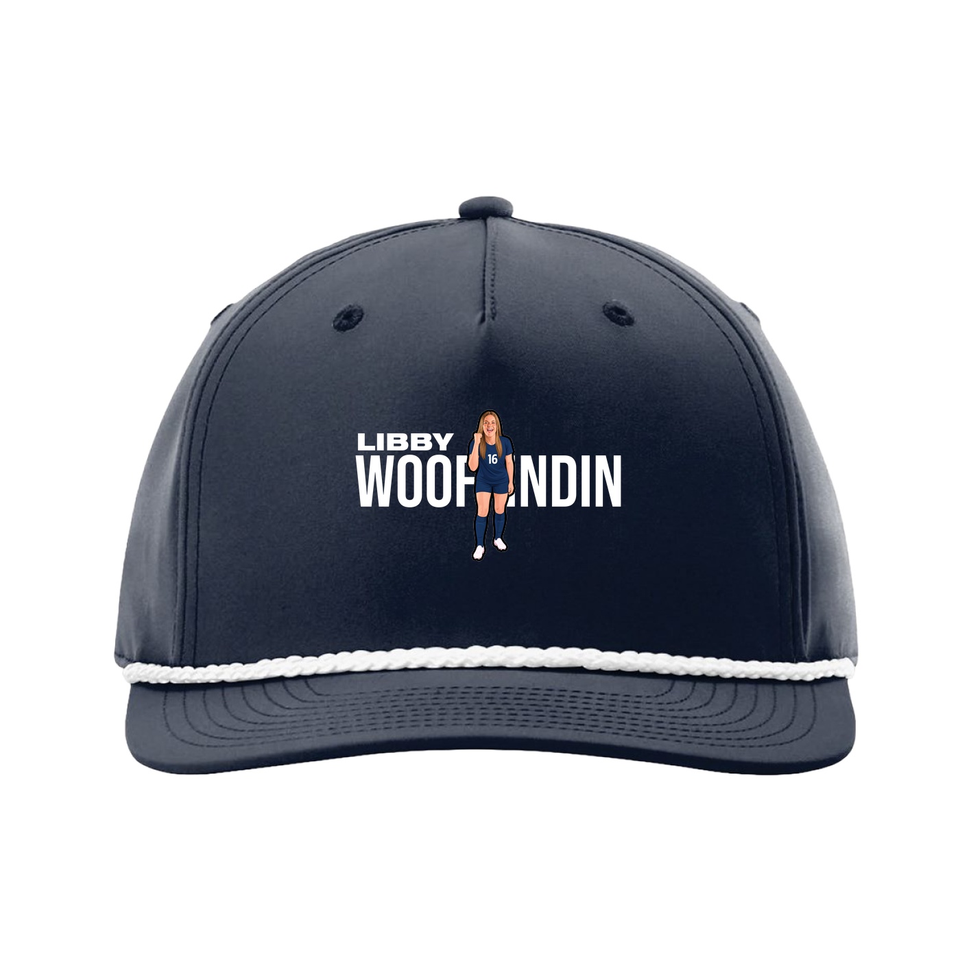 Five-Panel Classic Rope Cap — Player Name in Navy
