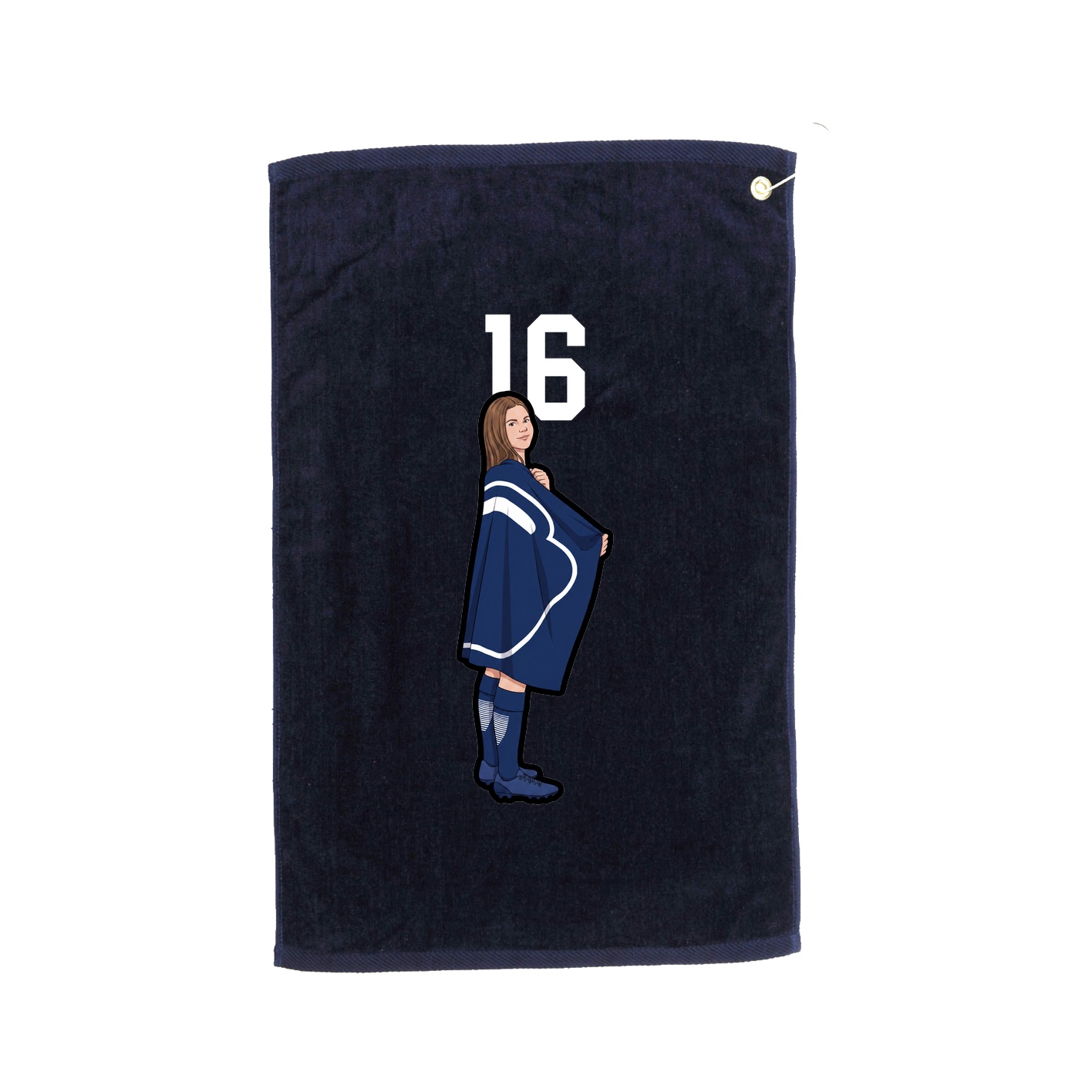 Golf Towel — Number Top in Navy