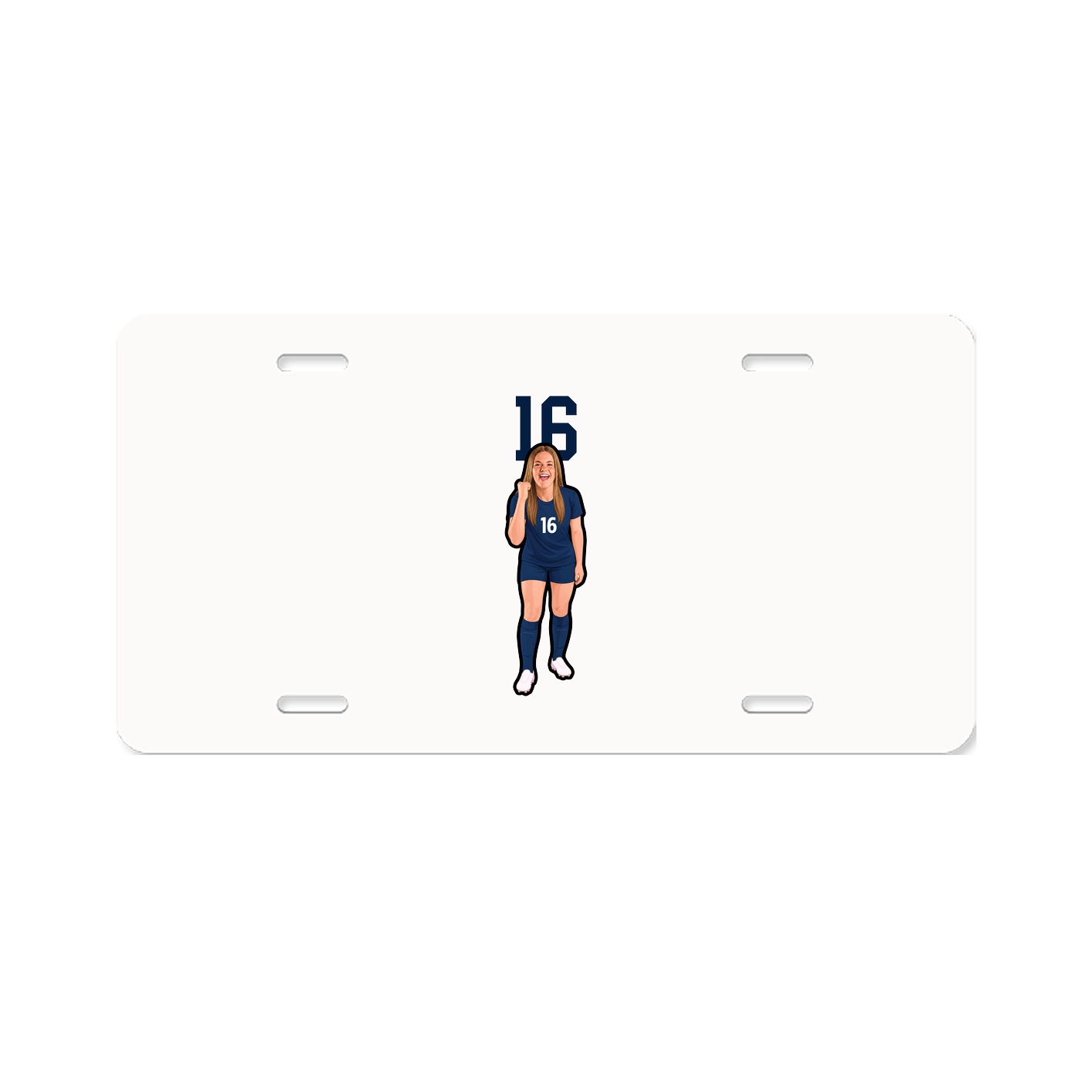 License Plate — Number Top in Classic