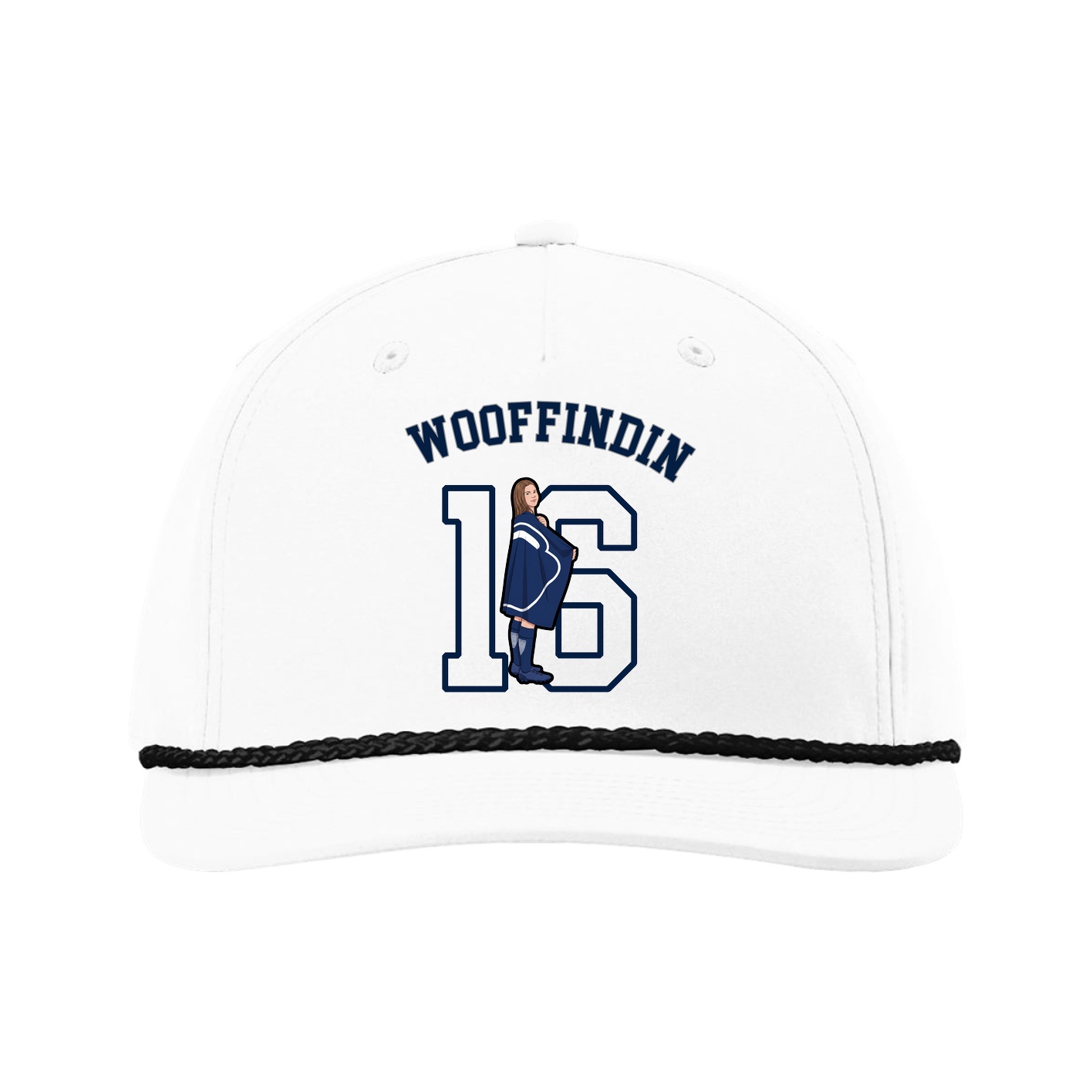 Five-Panel Classic Rope Cap — Shirsey Arch in White