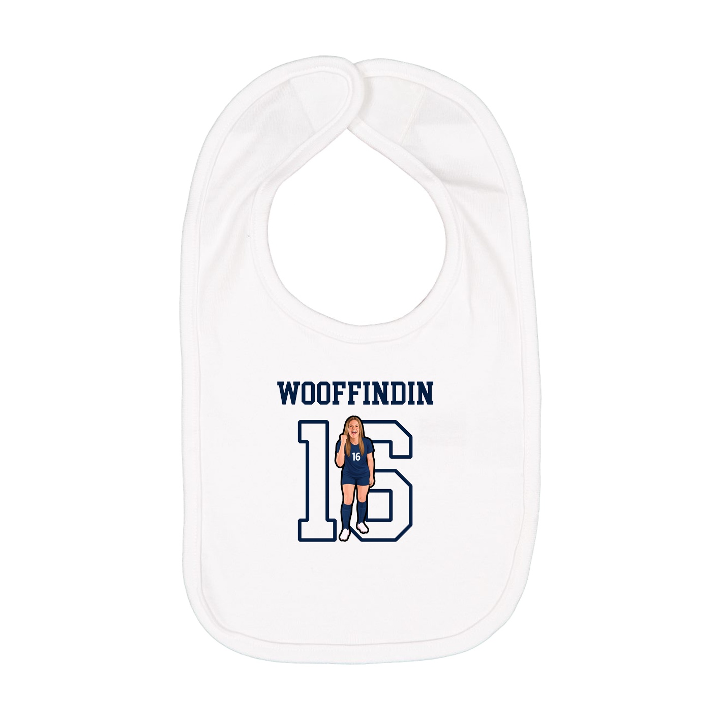 Infant Bib — Shirsey in White