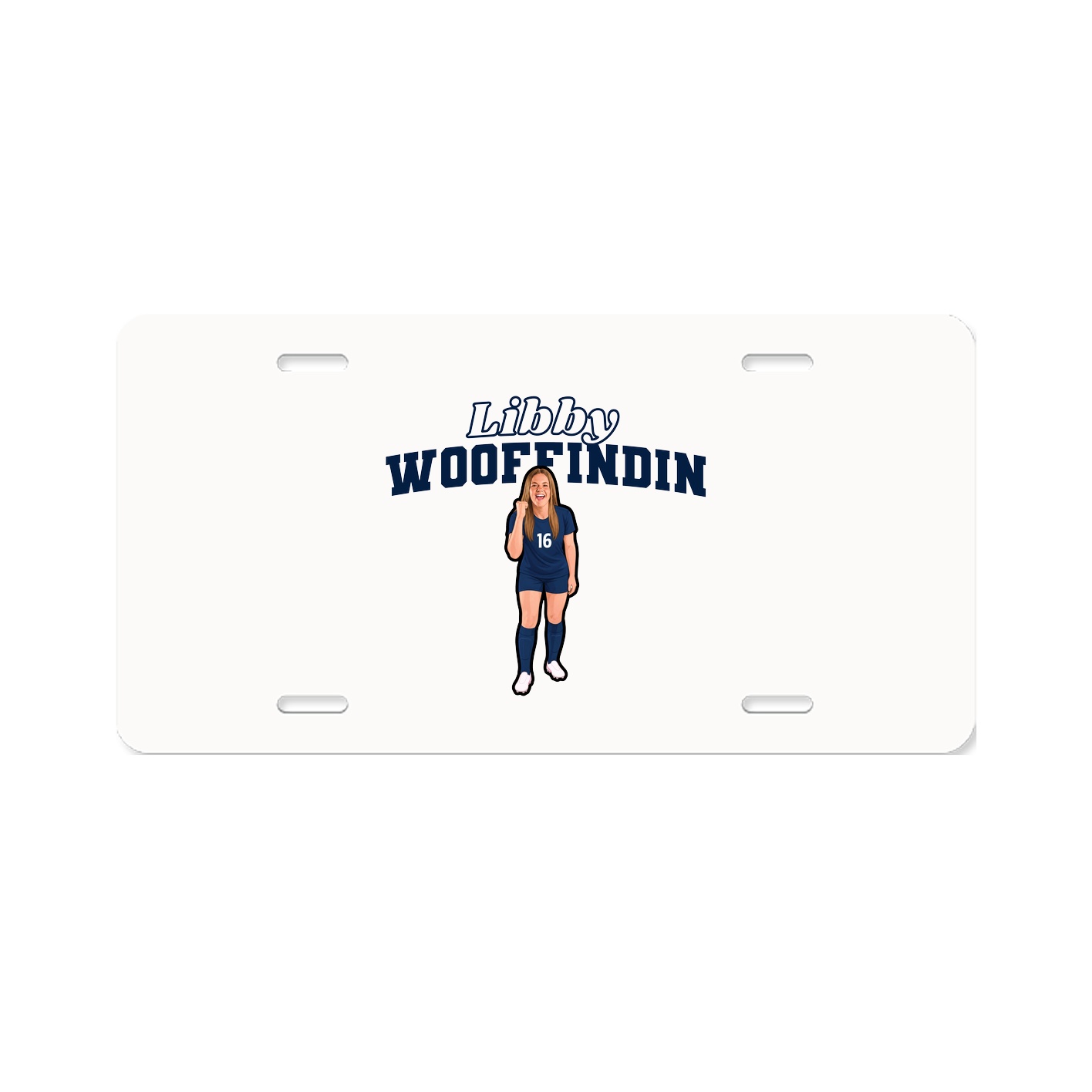 License Plate — Name Arch in Classic