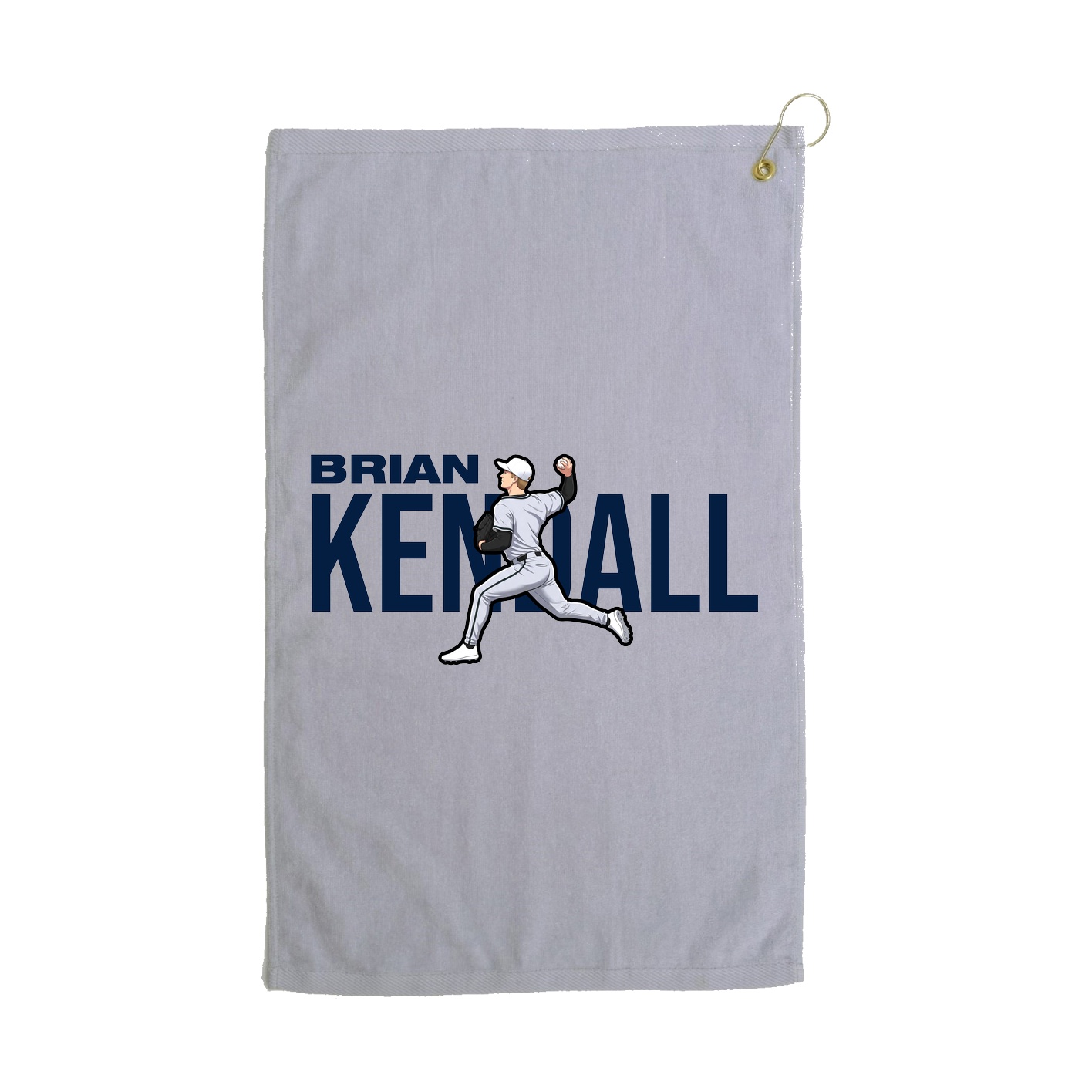 Golf Towel — Player Name in Grey