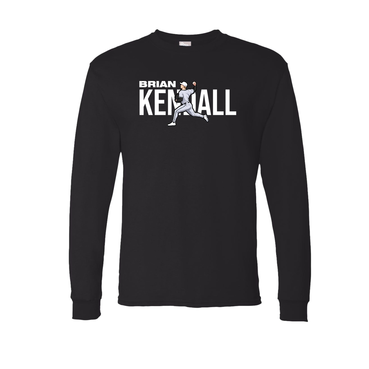 Long Sleeve Tee — Player Name in Black