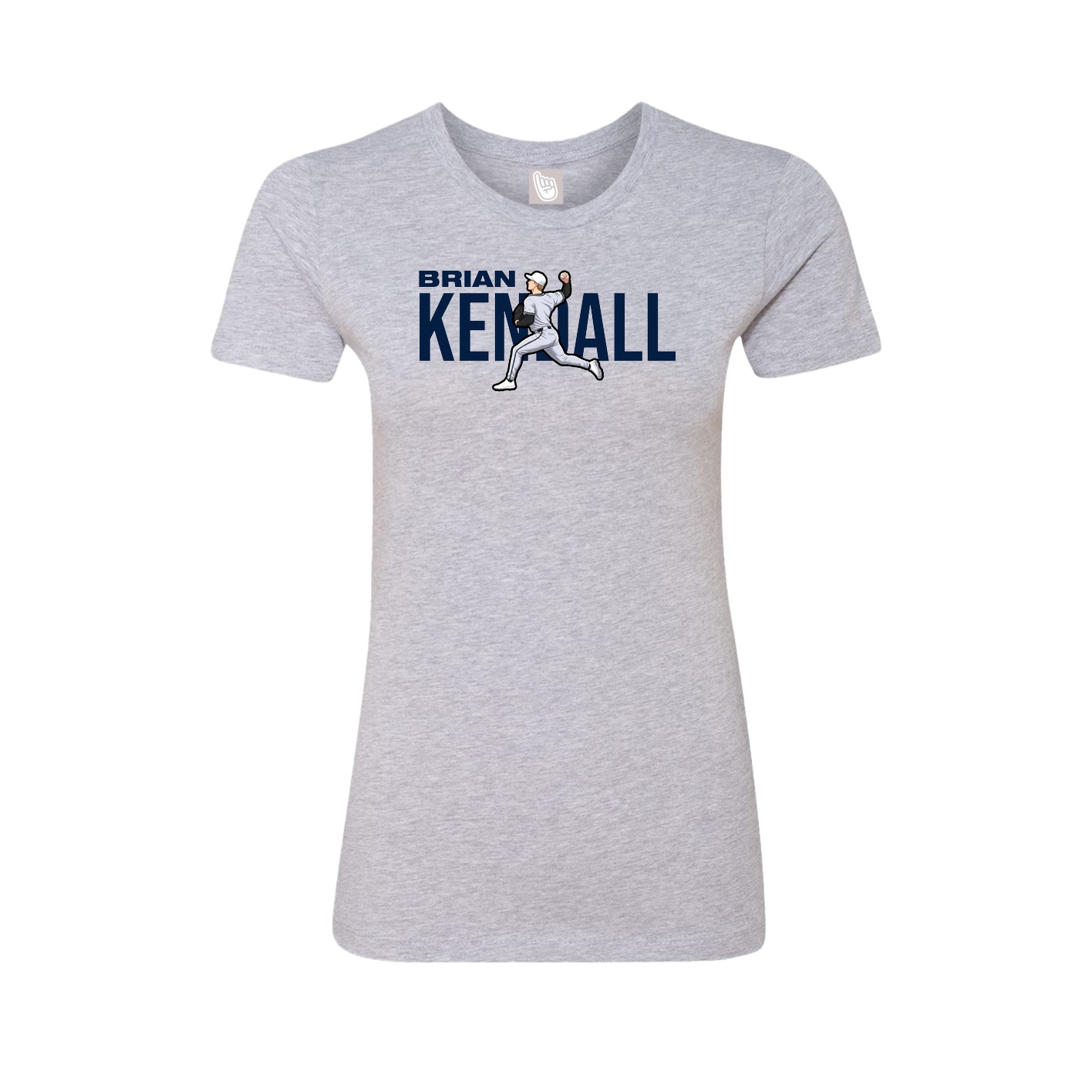 Fitted Women's Tee — Player Name in Grey