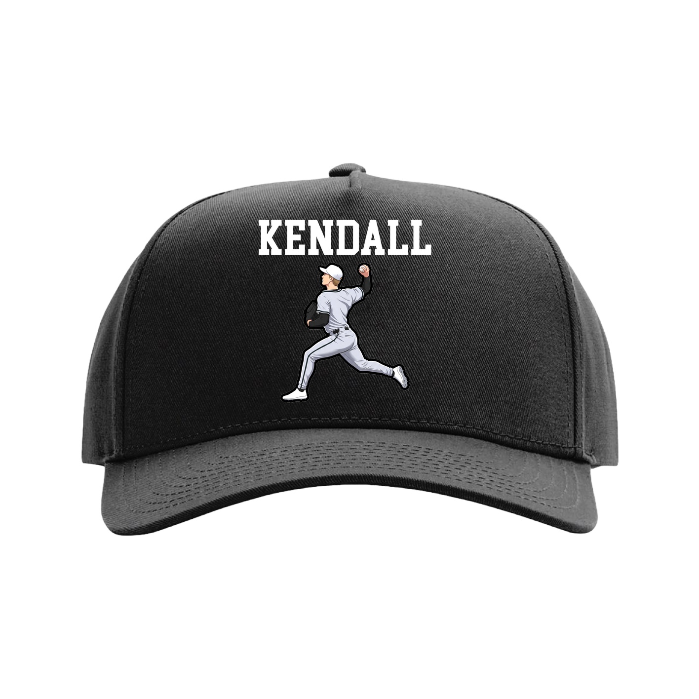 Full Fabric Five-Panel Champ Cap — Shirsey in Black