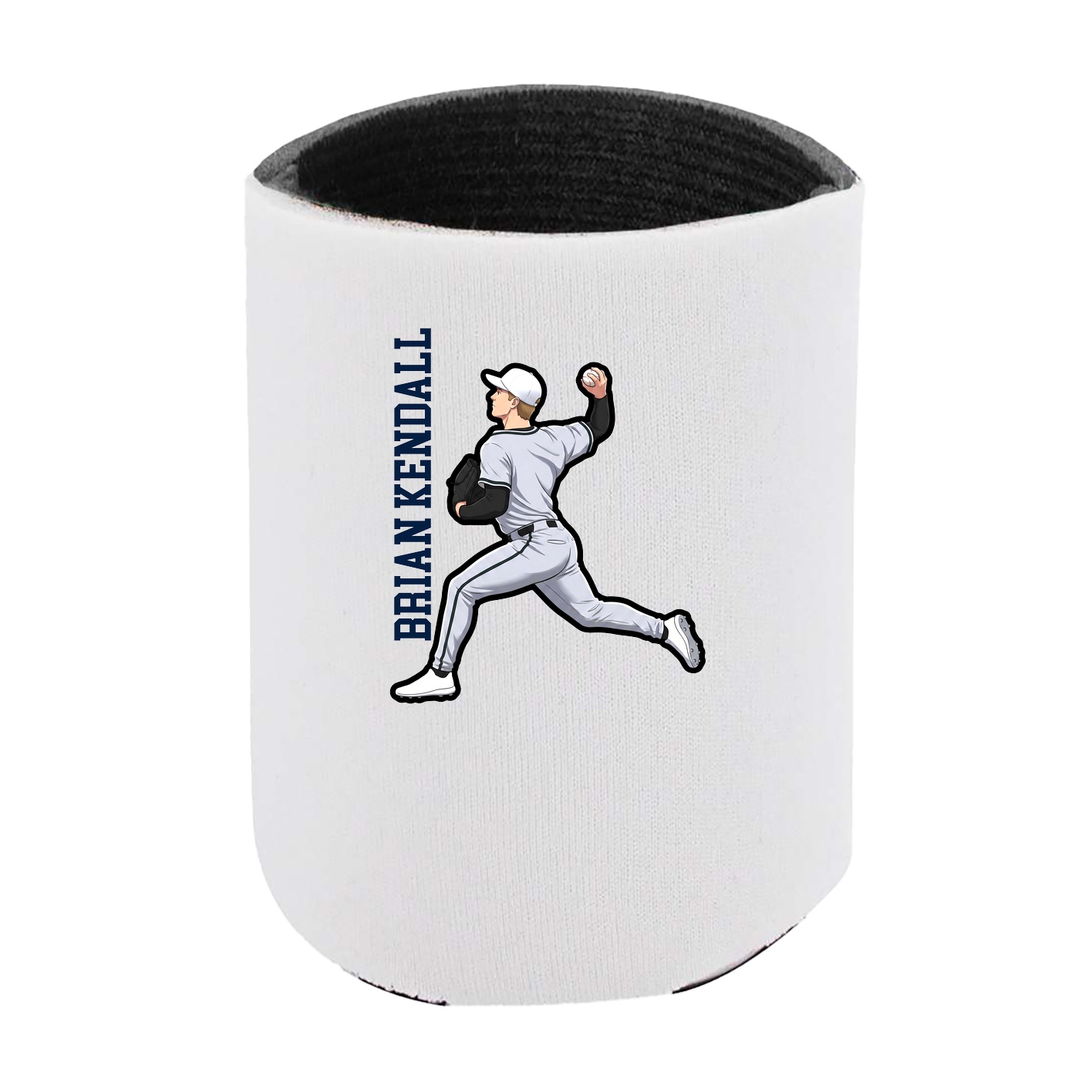 Can Holder — Name Vertical in White