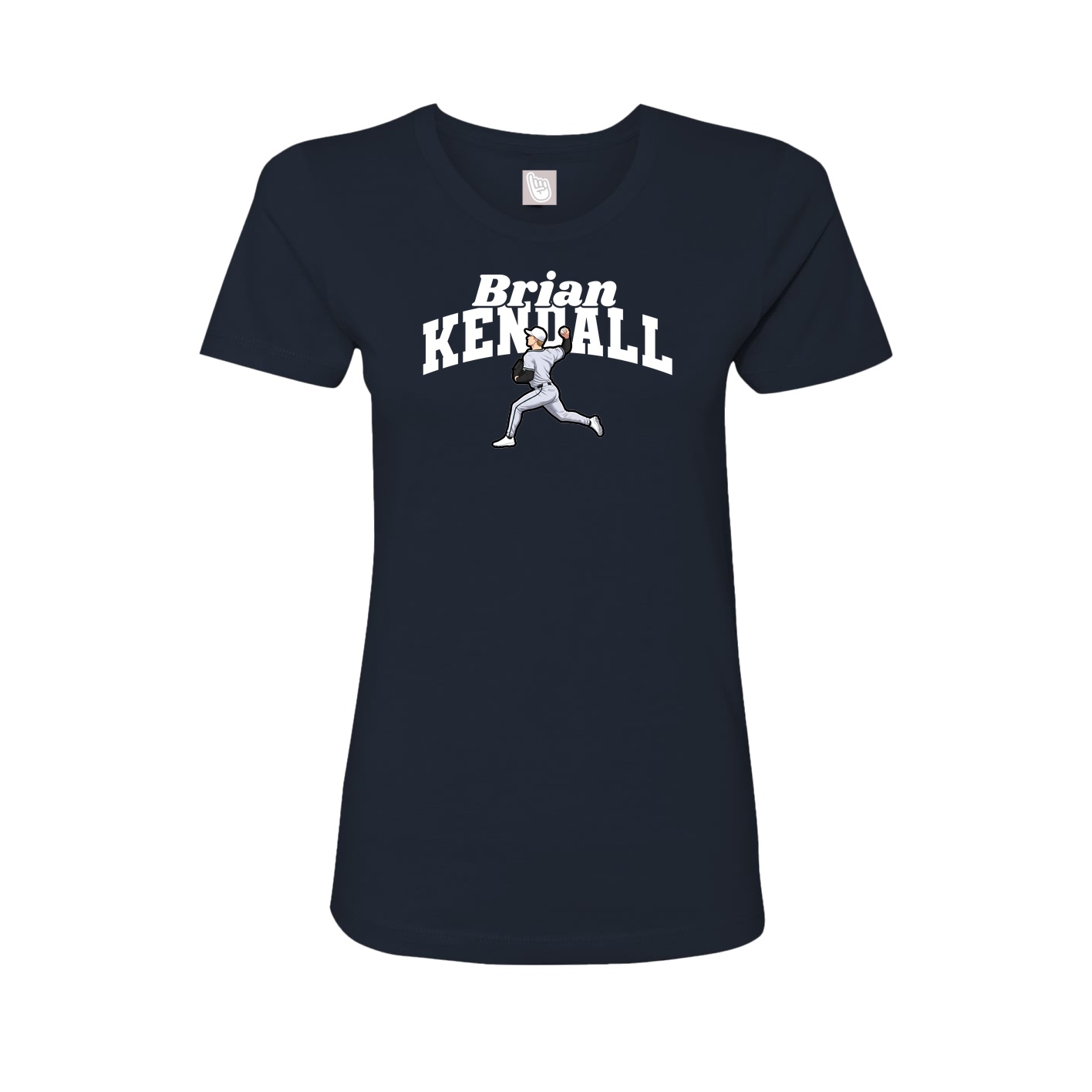 Fitted Women's Tee — Signature Arch in Navy